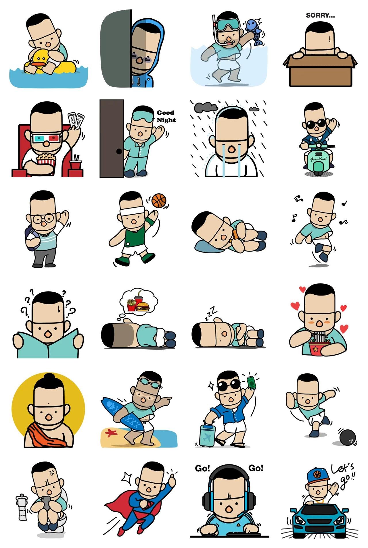 WOOKI 2 Animation/Cartoon,People sticker pack for Whatsapp, Telegram, Signal, and others chatting and message apps