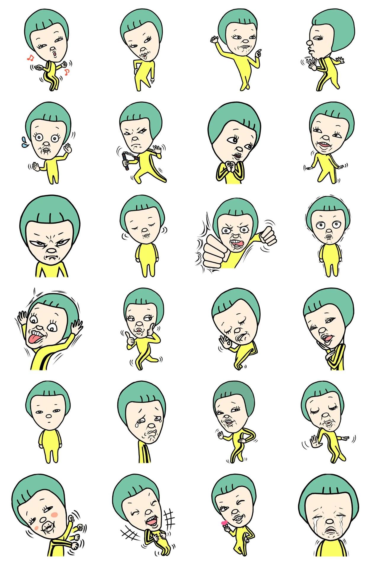 Dancing martial arts girl Assa People sticker pack for Whatsapp, Telegram, Signal, and others chatting and message apps