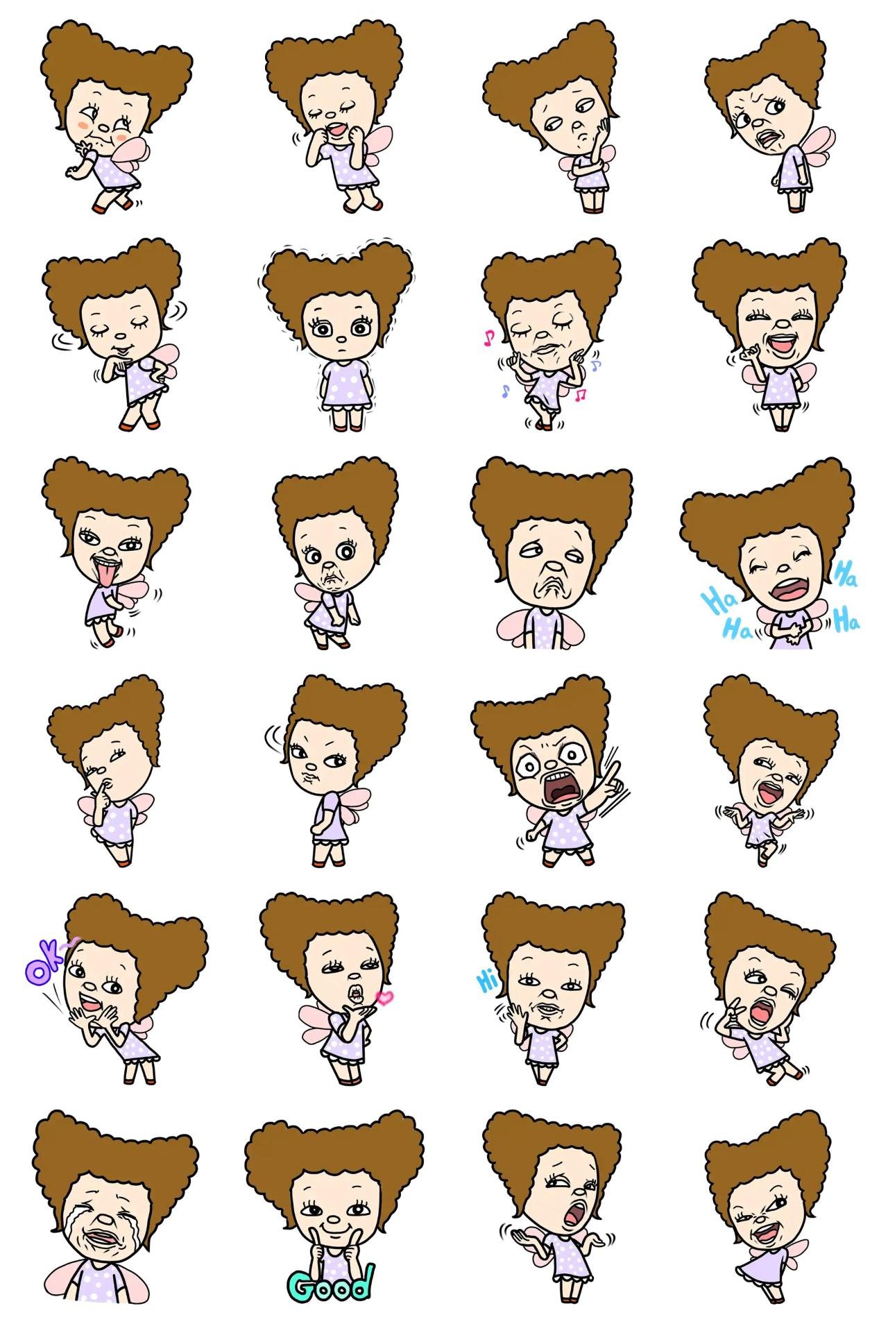 Fairy Rossi People sticker pack for Whatsapp, Telegram, Signal, and others chatting and message apps