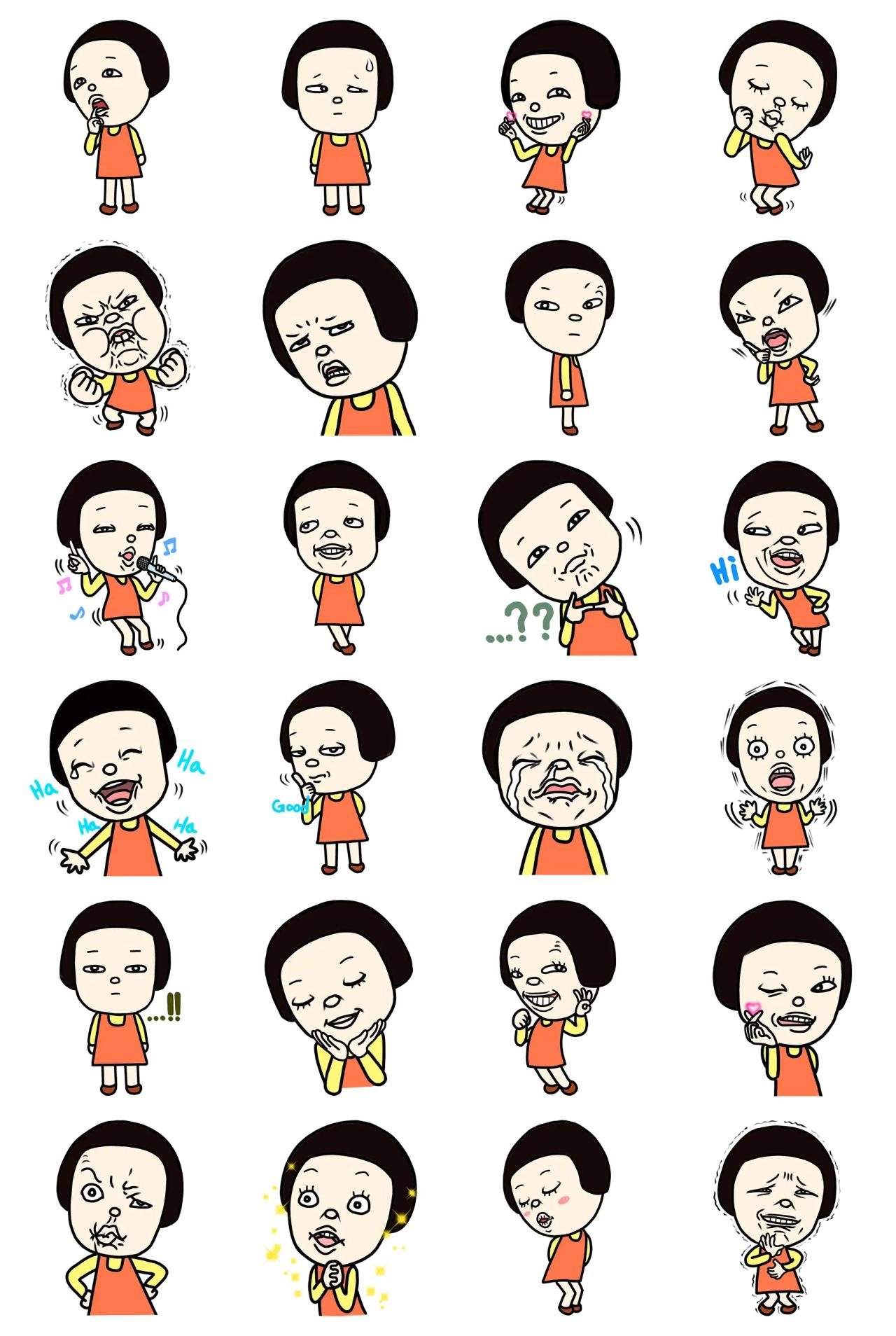 GGomji People sticker pack for Whatsapp, Telegram, Signal, and others chatting and message apps