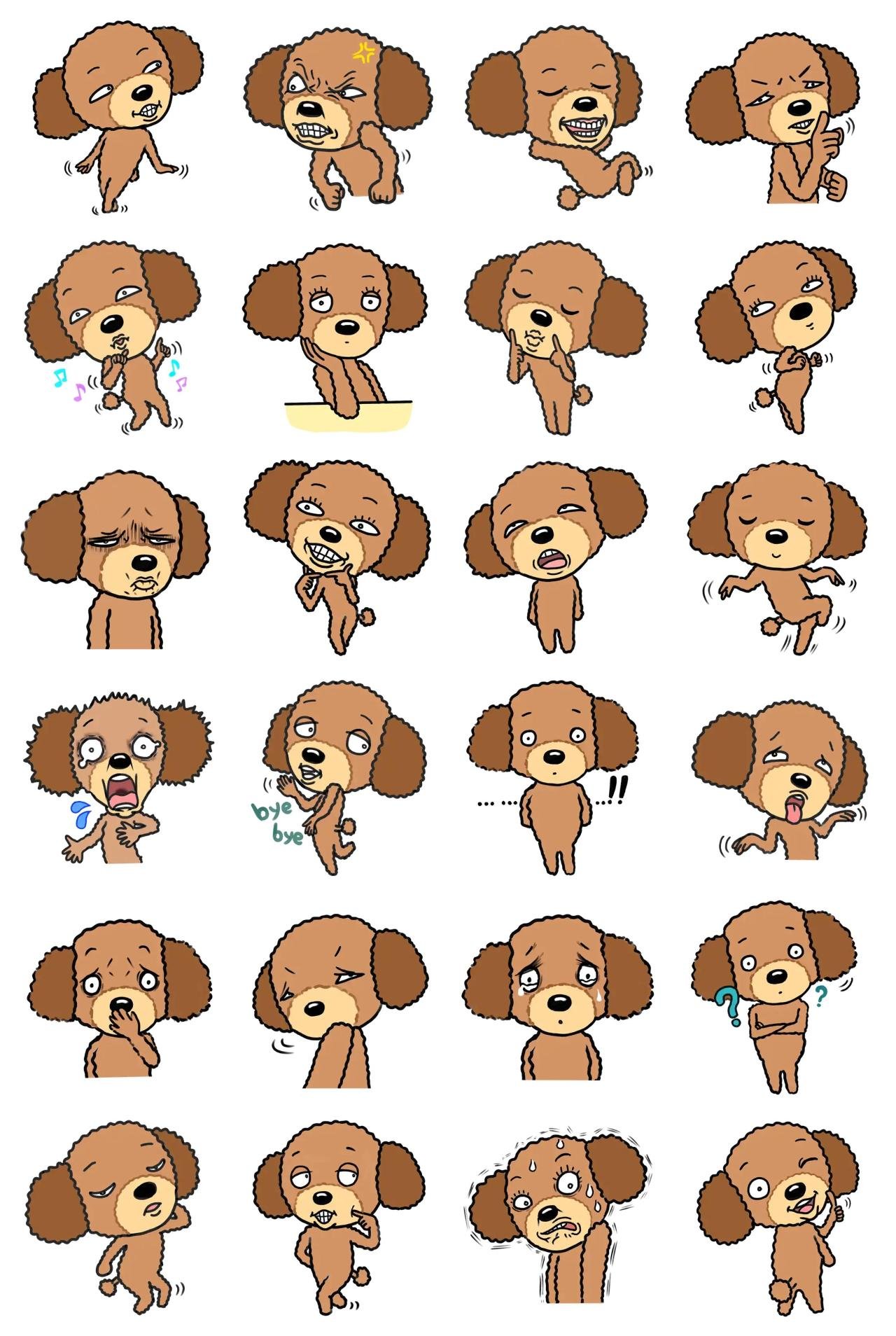 Choco the dog Animals sticker pack for Whatsapp, Telegram, Signal, and others chatting and message apps