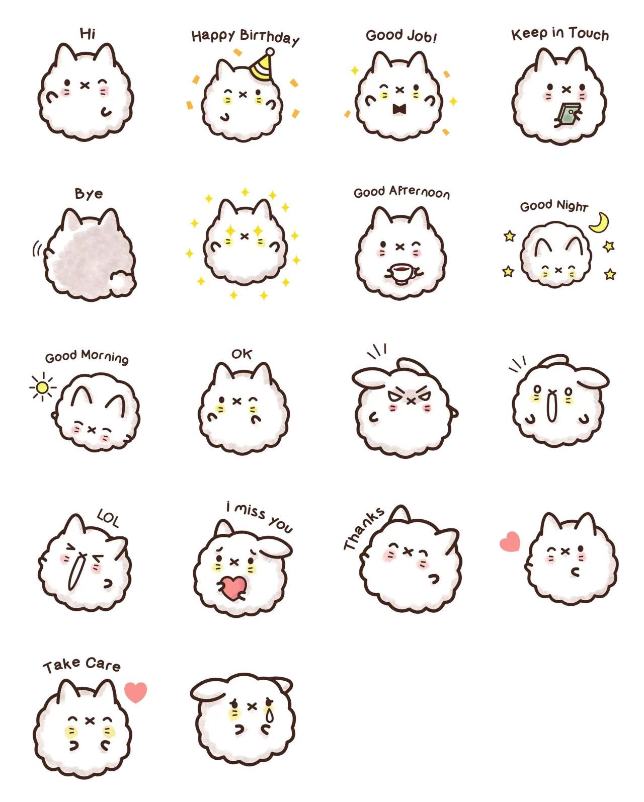Popcorn Cat Animals,Food/Drink sticker pack for Whatsapp, Telegram, Signal, and others chatting and message apps