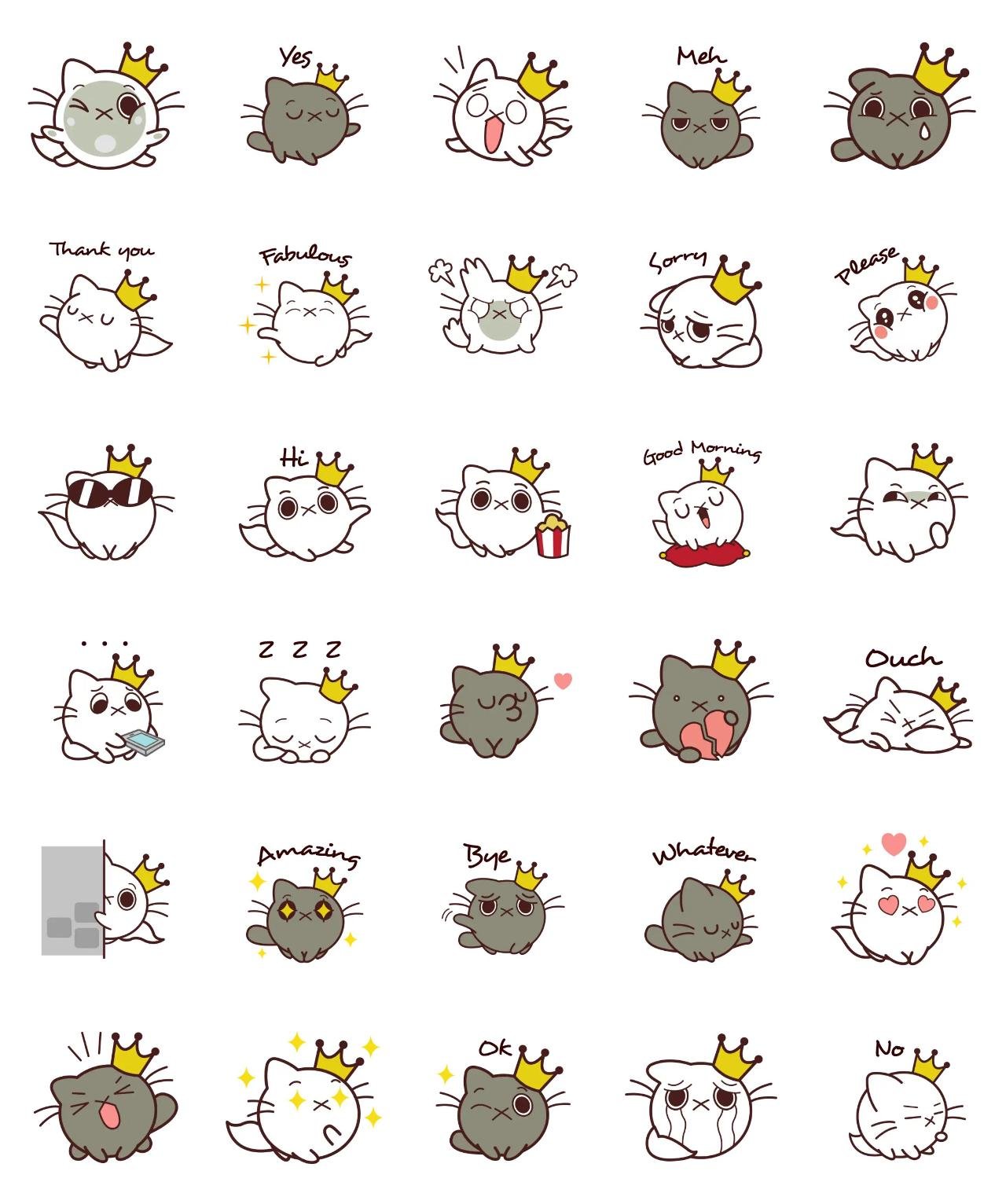 Fab Cat Animals,Gag sticker pack for Whatsapp, Telegram, Signal, and others chatting and message apps