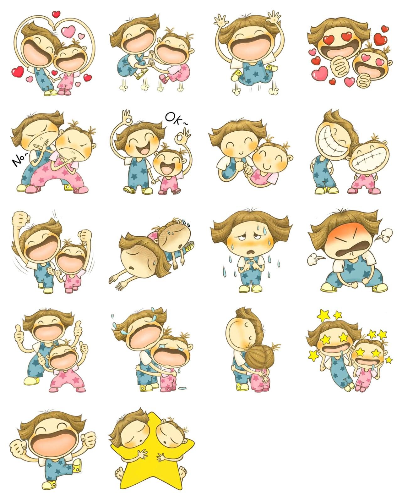 Cute girl Ver2 People sticker pack for Whatsapp, Telegram, Signal, and others chatting and message apps