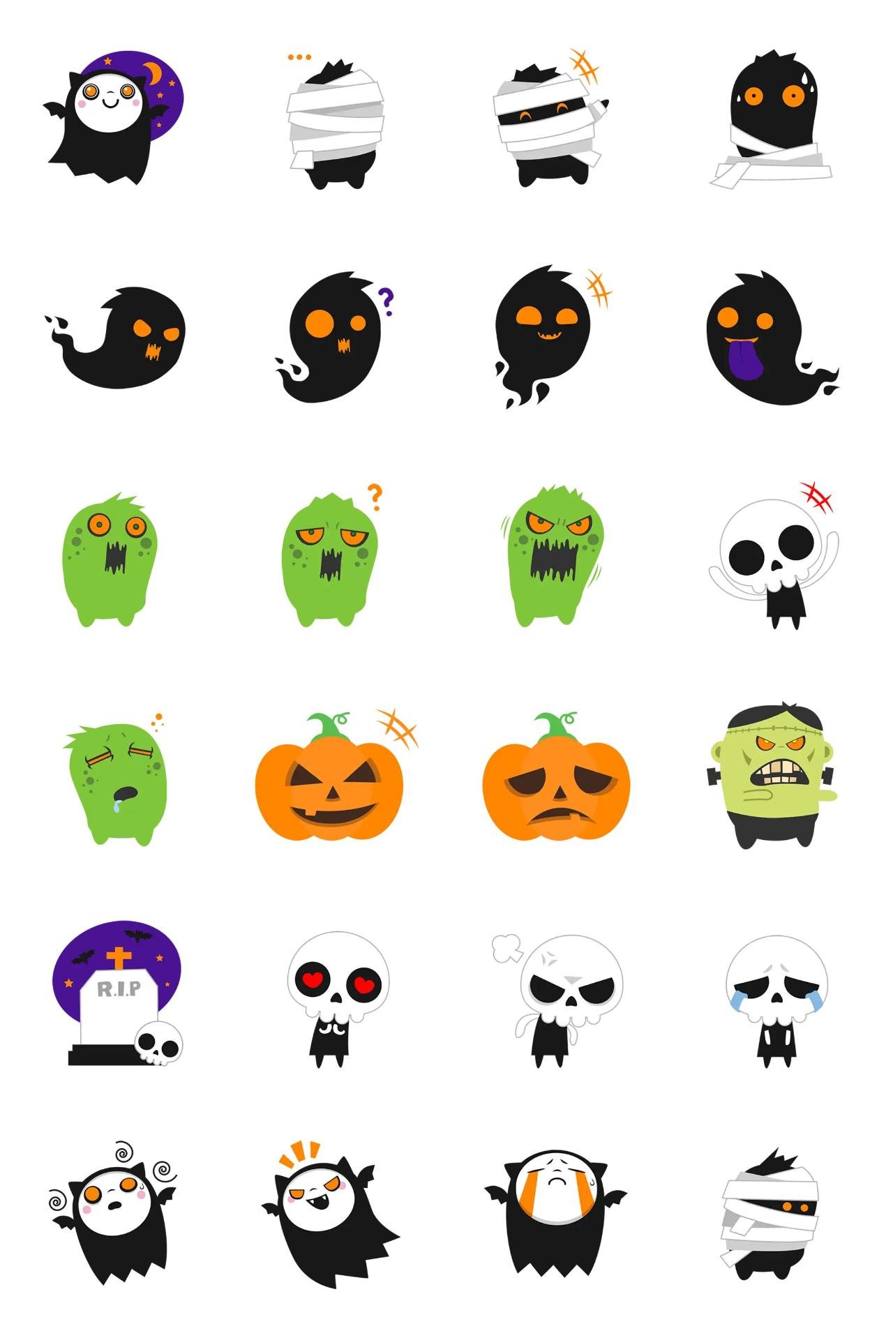 Happy Halloween buddies Gag,Halloween sticker pack for Whatsapp, Telegram, Signal, and others chatting and message apps