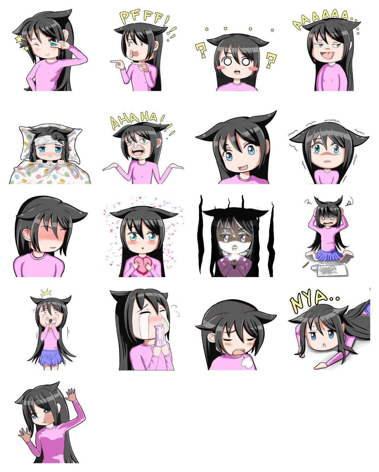 Rinnan Sticker Animation/Cartoon,Romance sticker pack for Whatsapp, Telegram, Signal, and others chatting and message apps