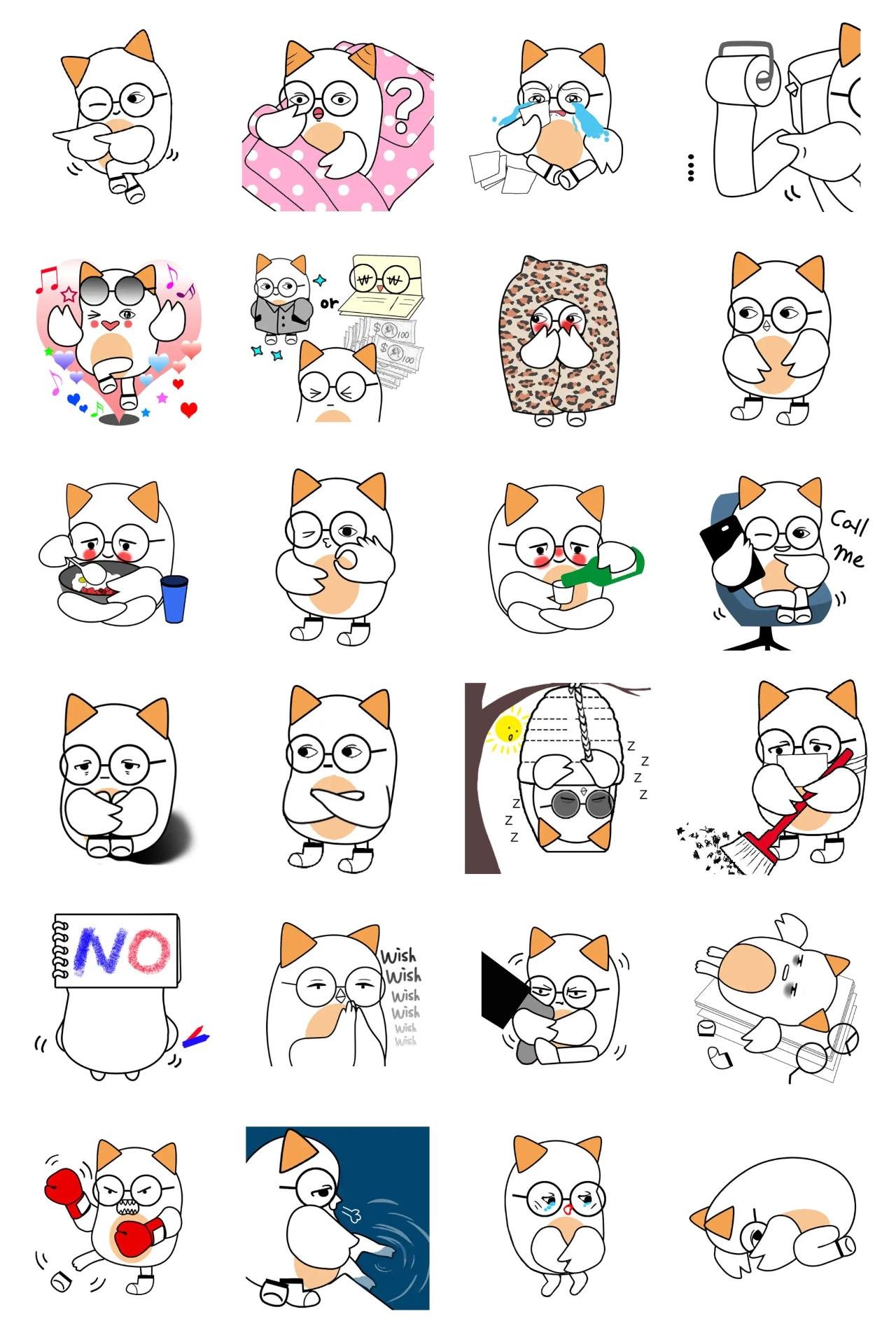 Nocturnal Blangi Animals sticker pack for Whatsapp, Telegram, Signal, and others chatting and message apps