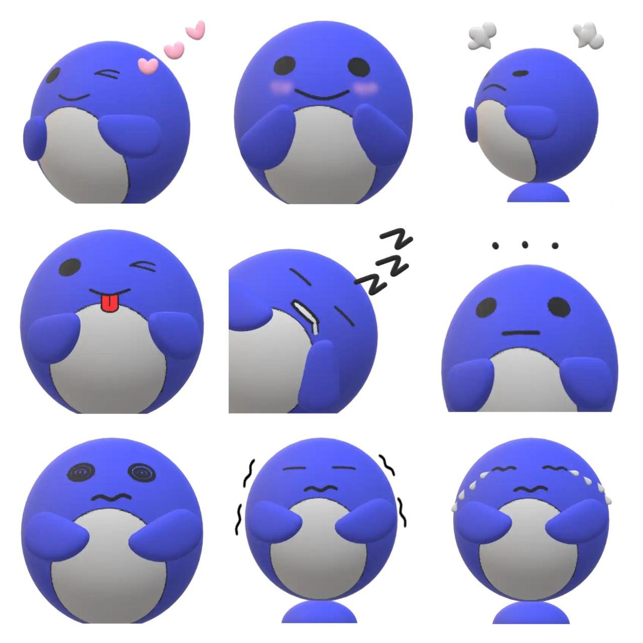 Baby Dolphin Dolparang Animals,Etc. sticker pack for Whatsapp, Telegram, Signal, and others chatting and message apps