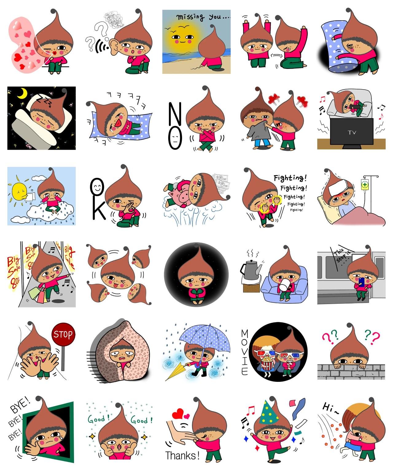 Kimtori Animation/Cartoon,Food/Drink sticker pack for Whatsapp, Telegram, Signal, and others chatting and message apps