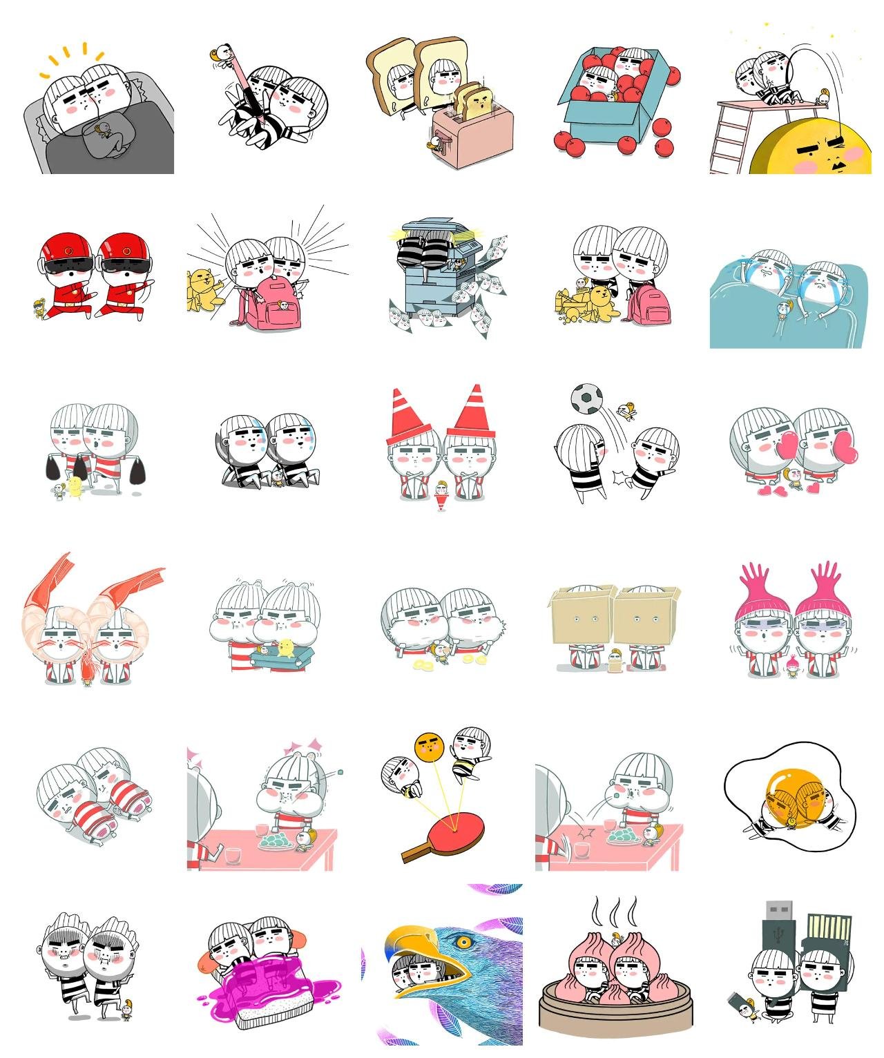 Olaoo 5 Animation/Cartoon,Gag sticker pack for Whatsapp, Telegram, Signal, and others chatting and message apps