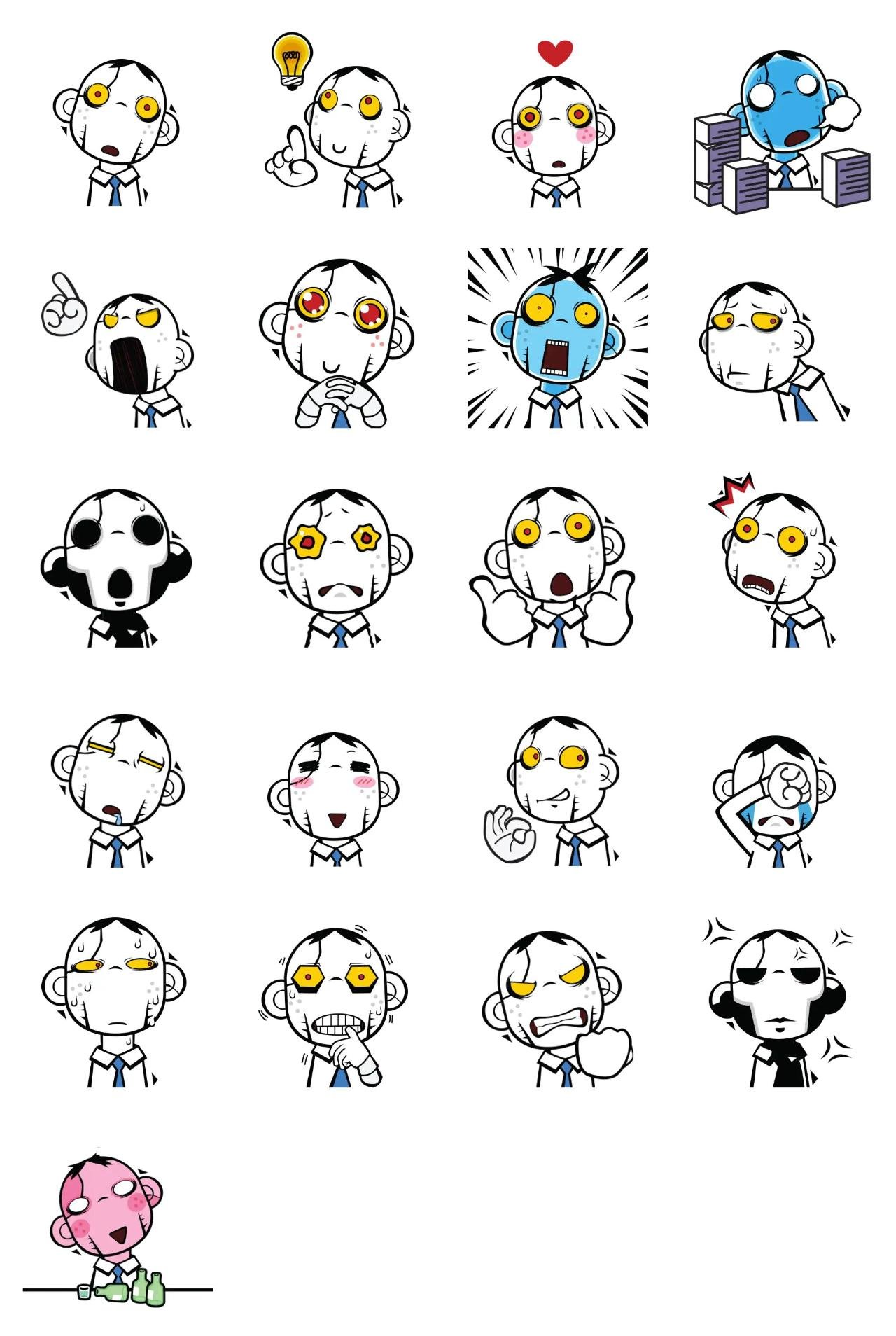 ZB Company 2 Gag,People sticker pack for Whatsapp, Telegram, Signal, and others chatting and message apps