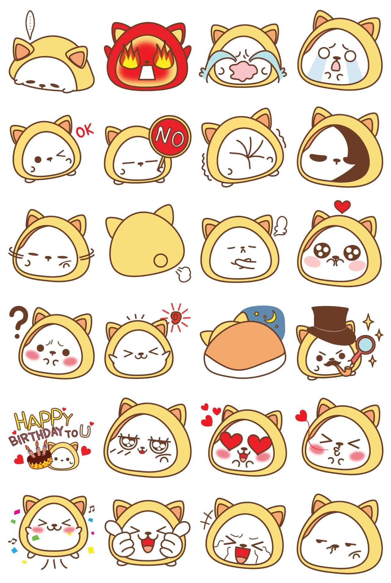 Cute mini Cat Animals sticker pack for Whatsapp, Telegram, Signal, and others chatting and message apps