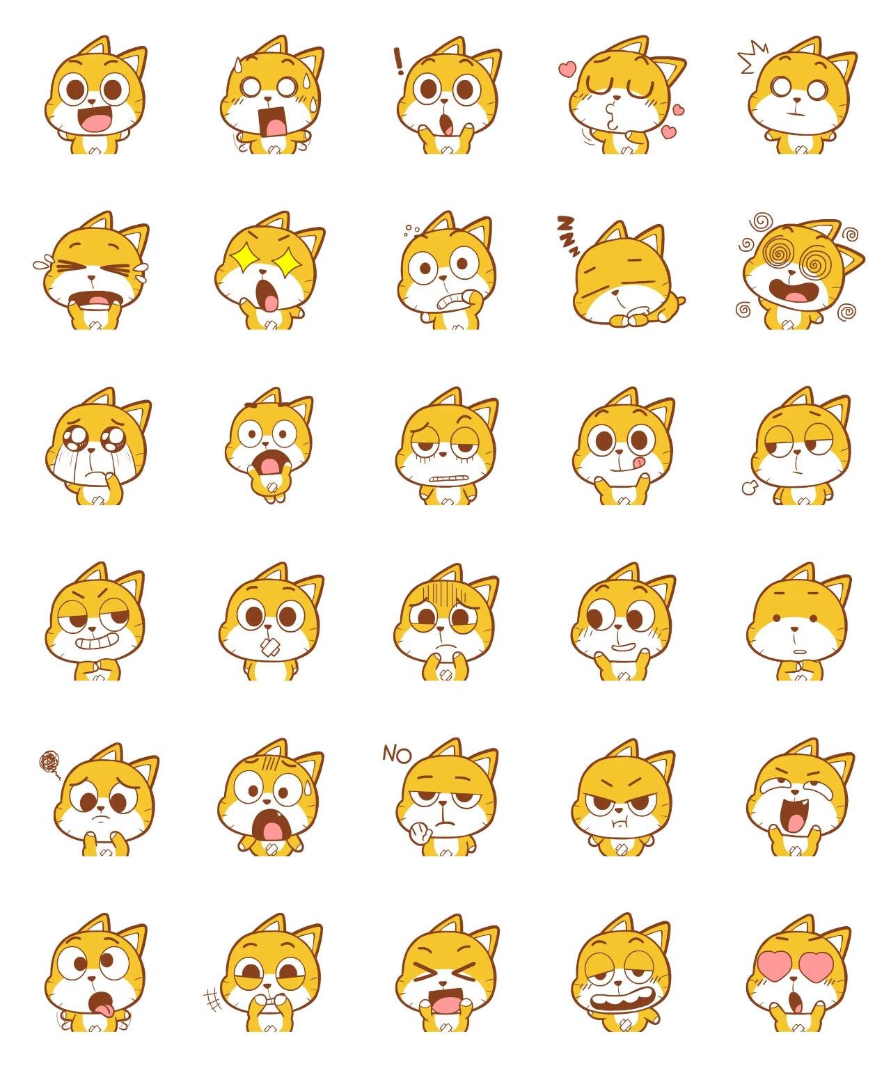 Little Sweet Kitty Animals,Gag sticker pack for Whatsapp, Telegram, Signal, and others chatting and message apps