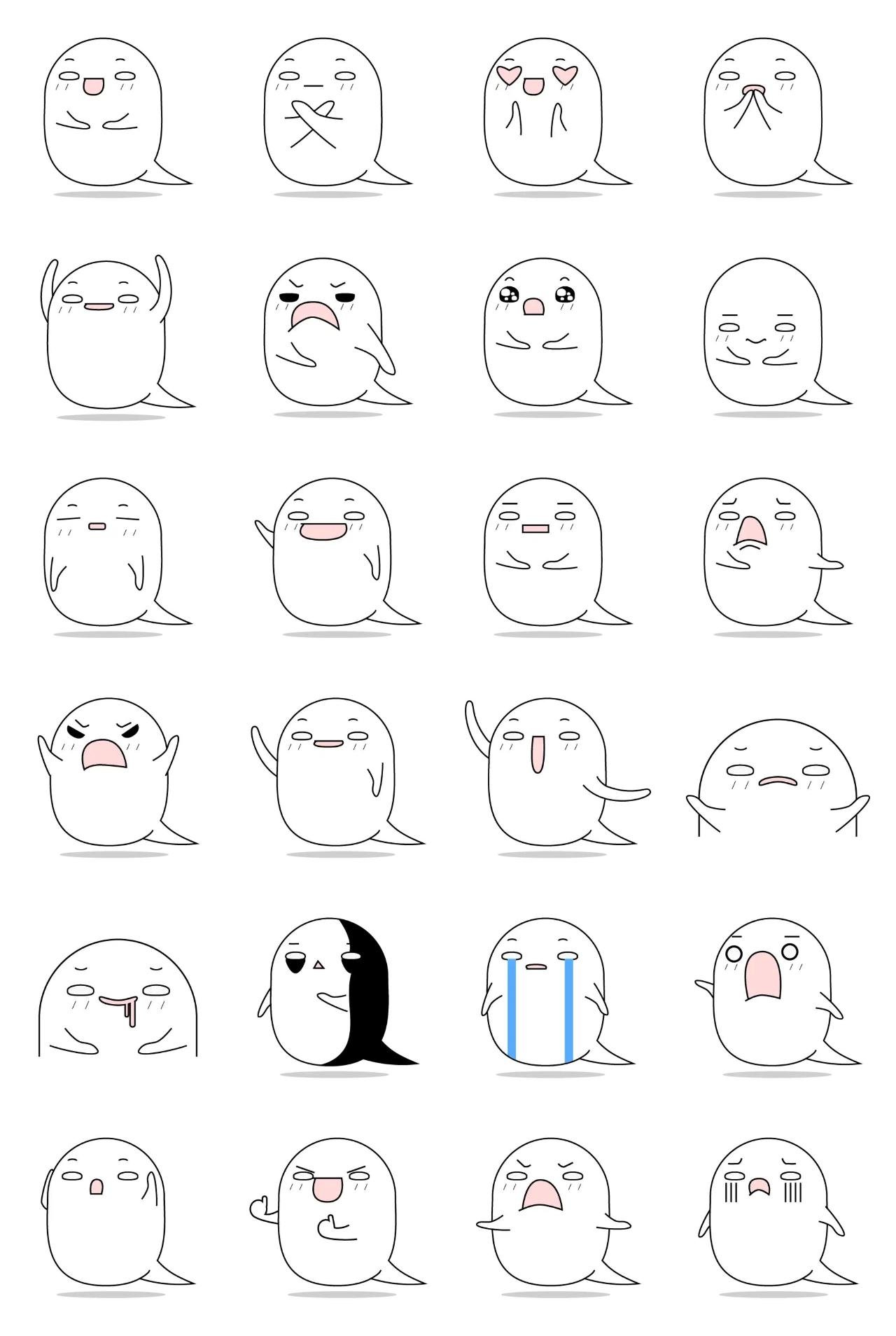 Speech Bubble Ghost Gag,Phrases sticker pack for Whatsapp, Telegram, Signal, and others chatting and message apps