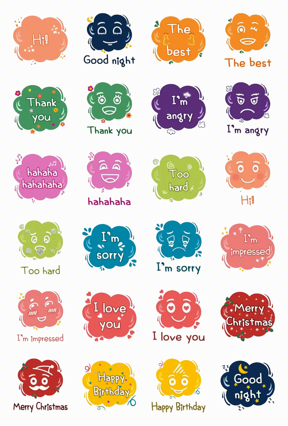 Balloon emoticon Animation/Cartoon,Etc. sticker pack for Whatsapp, Telegram, Signal, and others chatting and message apps
