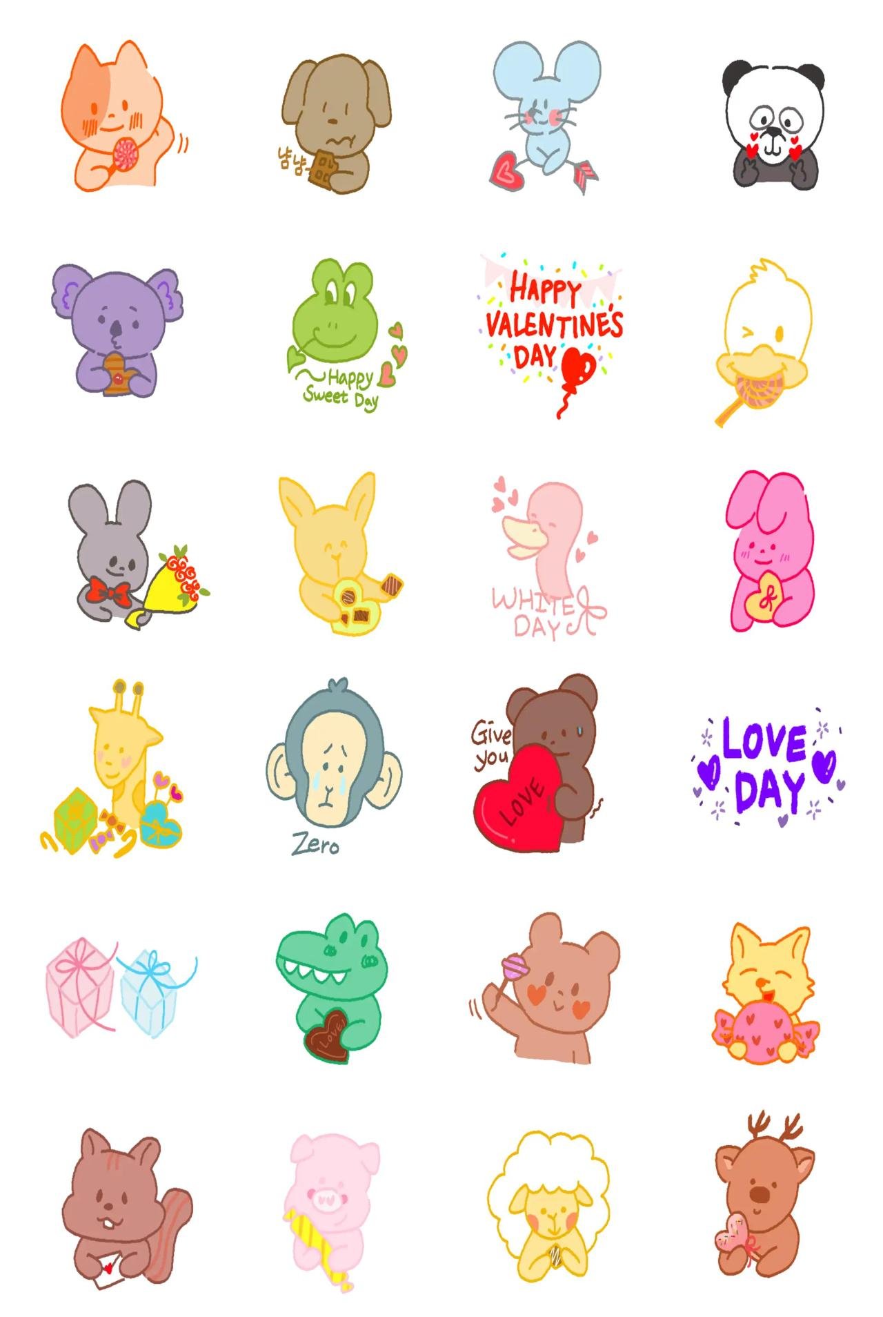 Sweet Day Animation/Cartoon sticker pack for Whatsapp, Telegram, Signal, and others chatting and message apps