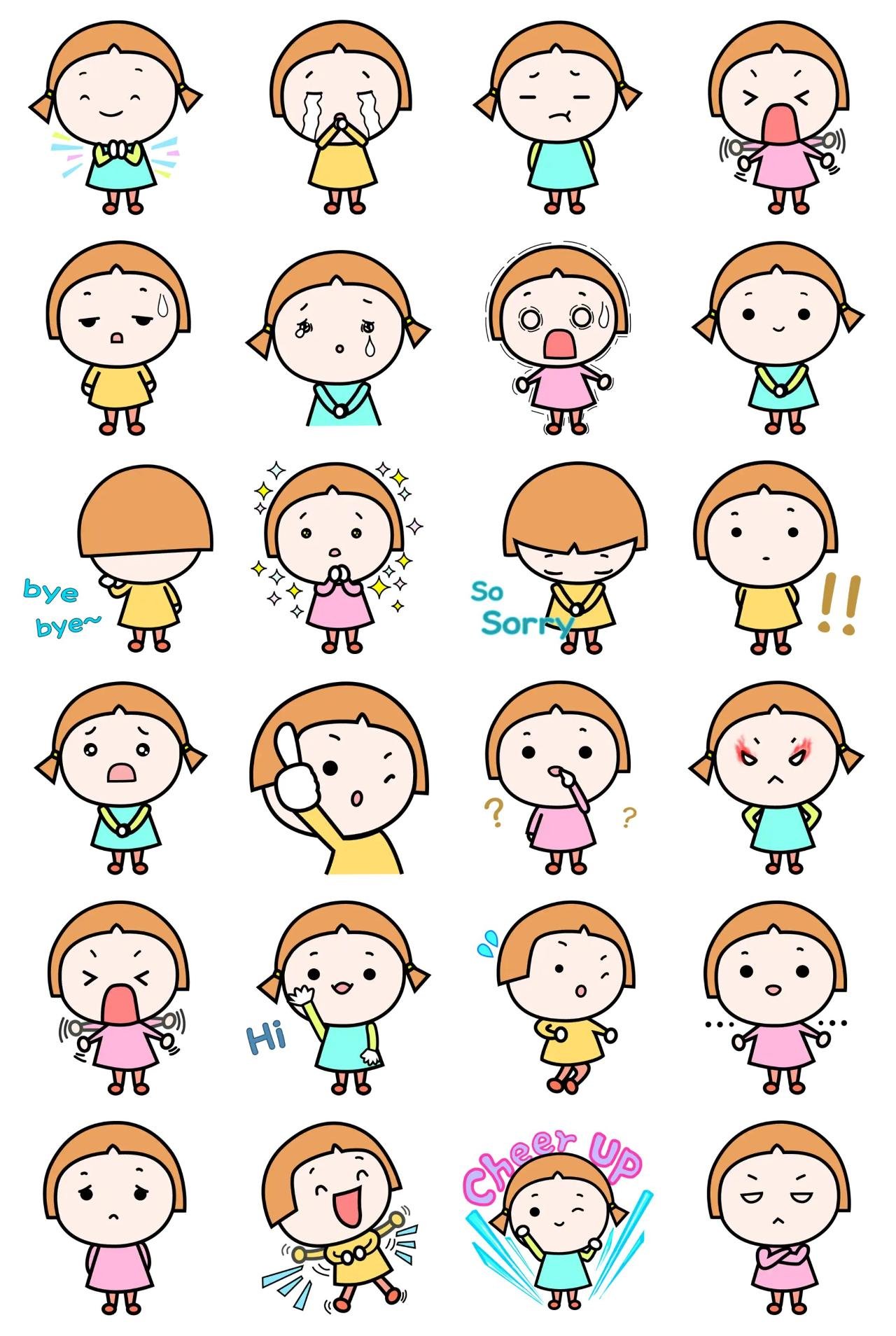 The little lady Youngsoon2 People sticker pack for Whatsapp, Telegram, Signal, and others chatting and message apps