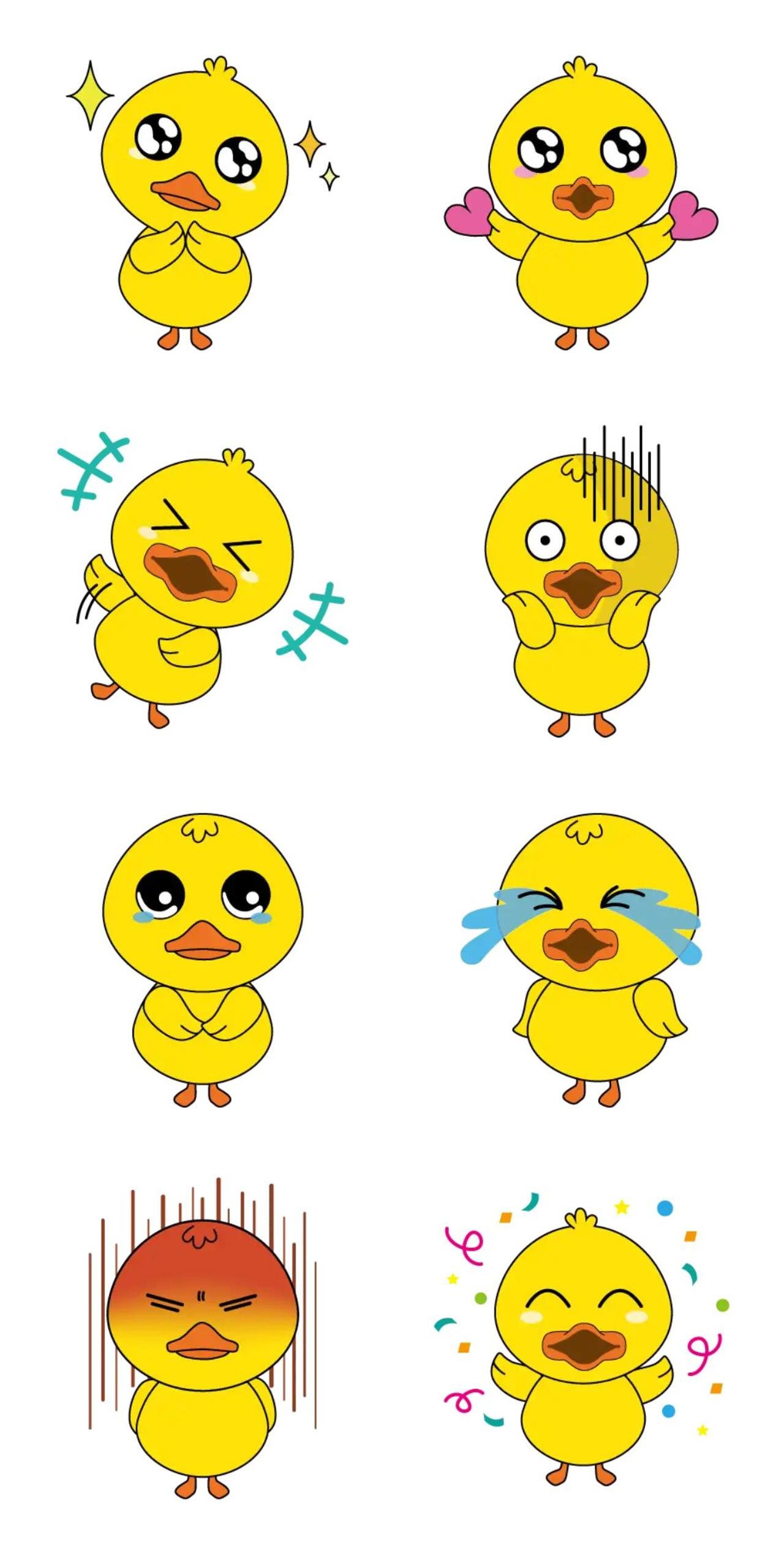 Twinkle Duck Animals sticker pack for Whatsapp, Telegram, Signal, and others chatting and message apps