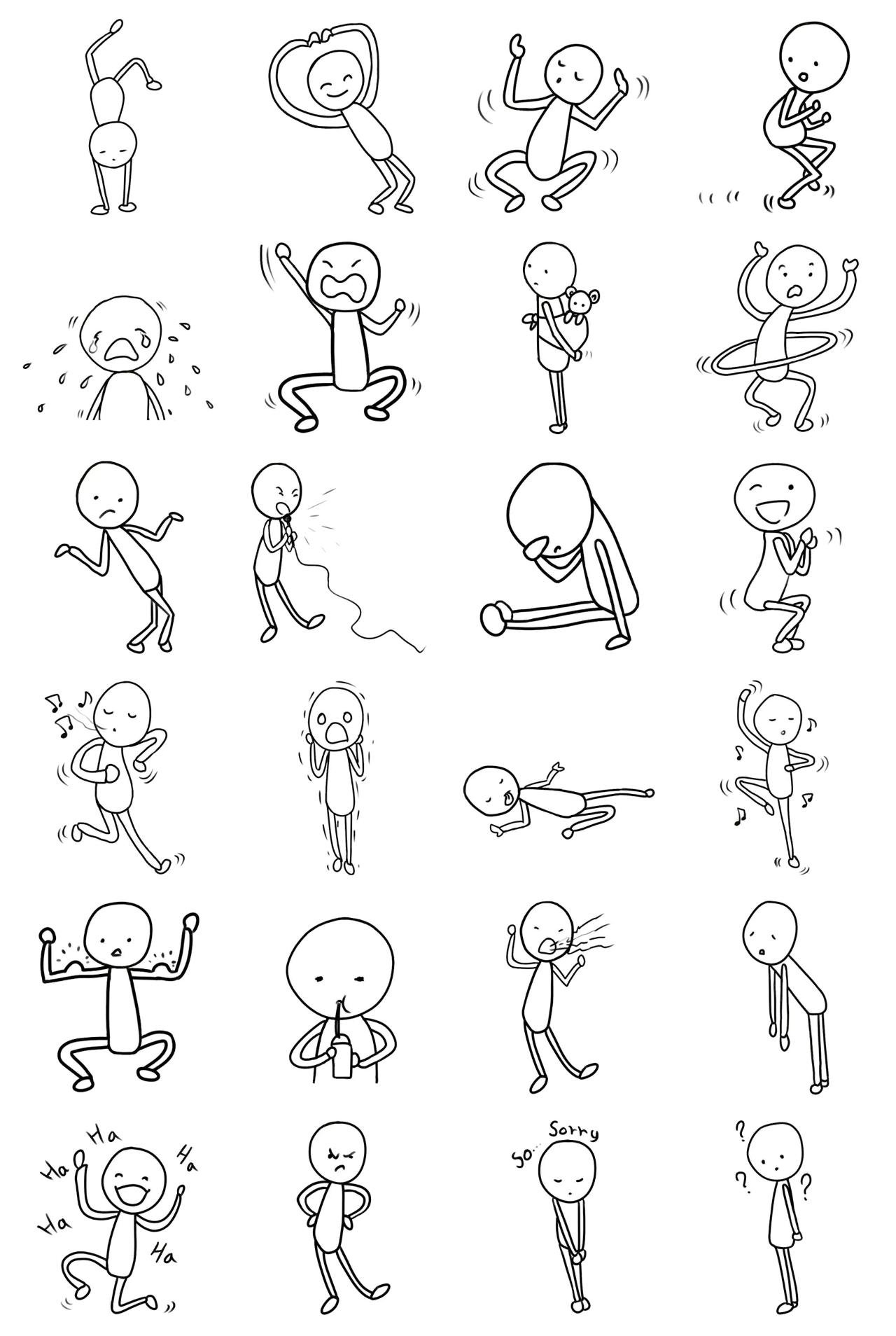 A flexible man People sticker pack for Whatsapp, Telegram, Signal, and others chatting and message apps