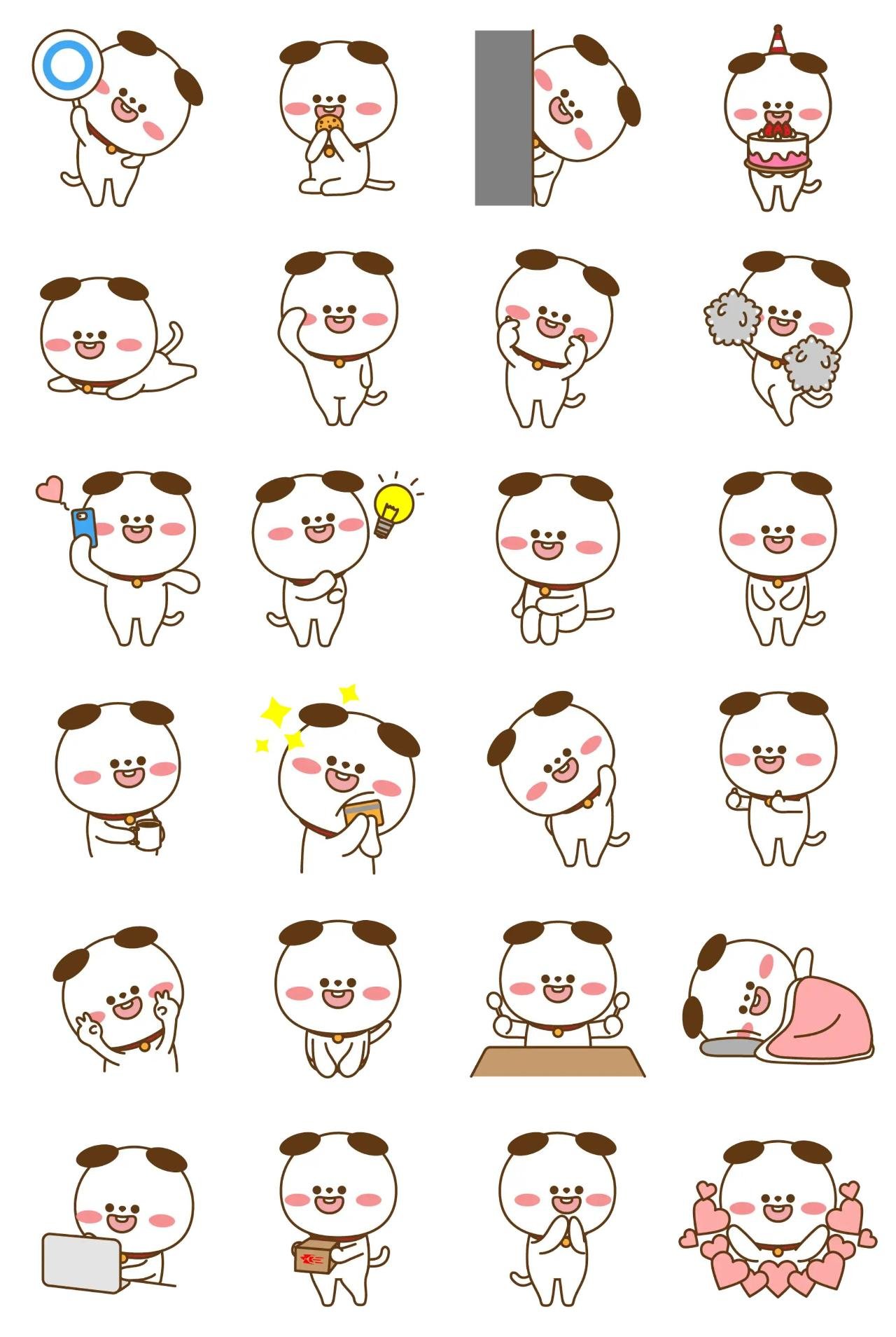 Always Happy Dog 1 Animals sticker pack for Whatsapp, Telegram, Signal, and others chatting and message apps