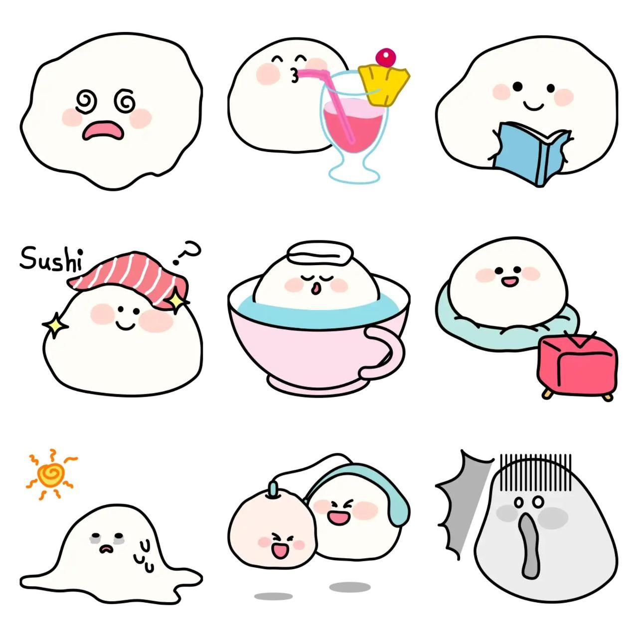 momo 3 Food/Drink,Etc. sticker pack for Whatsapp, Telegram, Signal, and others chatting and message apps