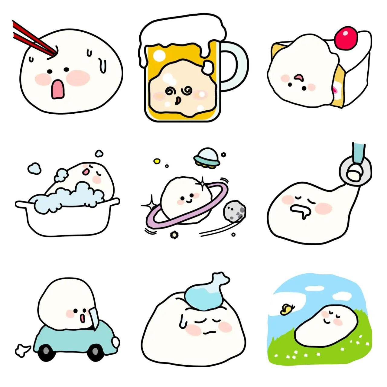 Momo 4 Food/Drink,Etc. sticker pack for Whatsapp, Telegram, Signal, and others chatting and message apps