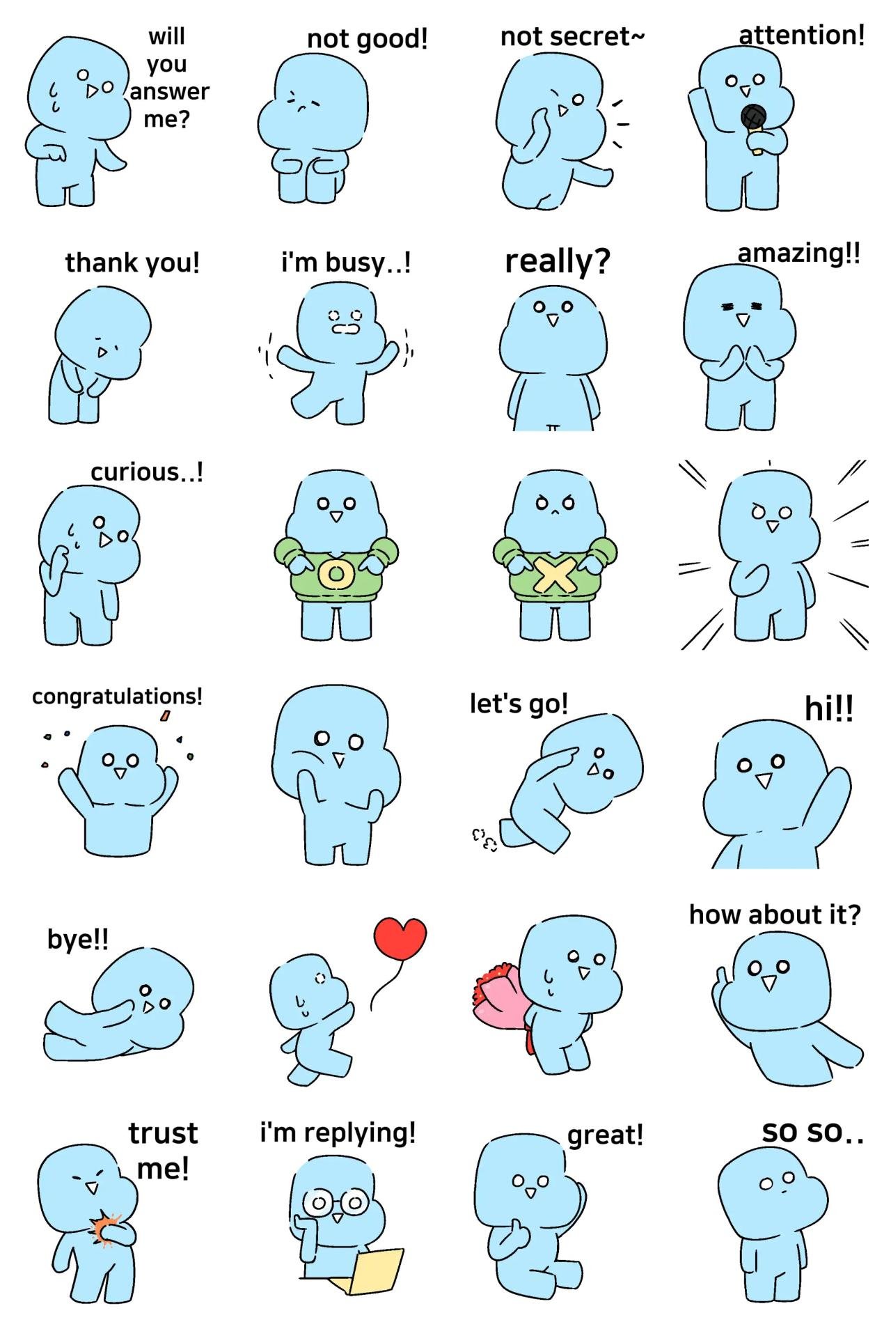 Super cute marshmallow! Animation/Cartoon,Food/Drink sticker pack for Whatsapp, Telegram, Signal, and others chatting and message apps