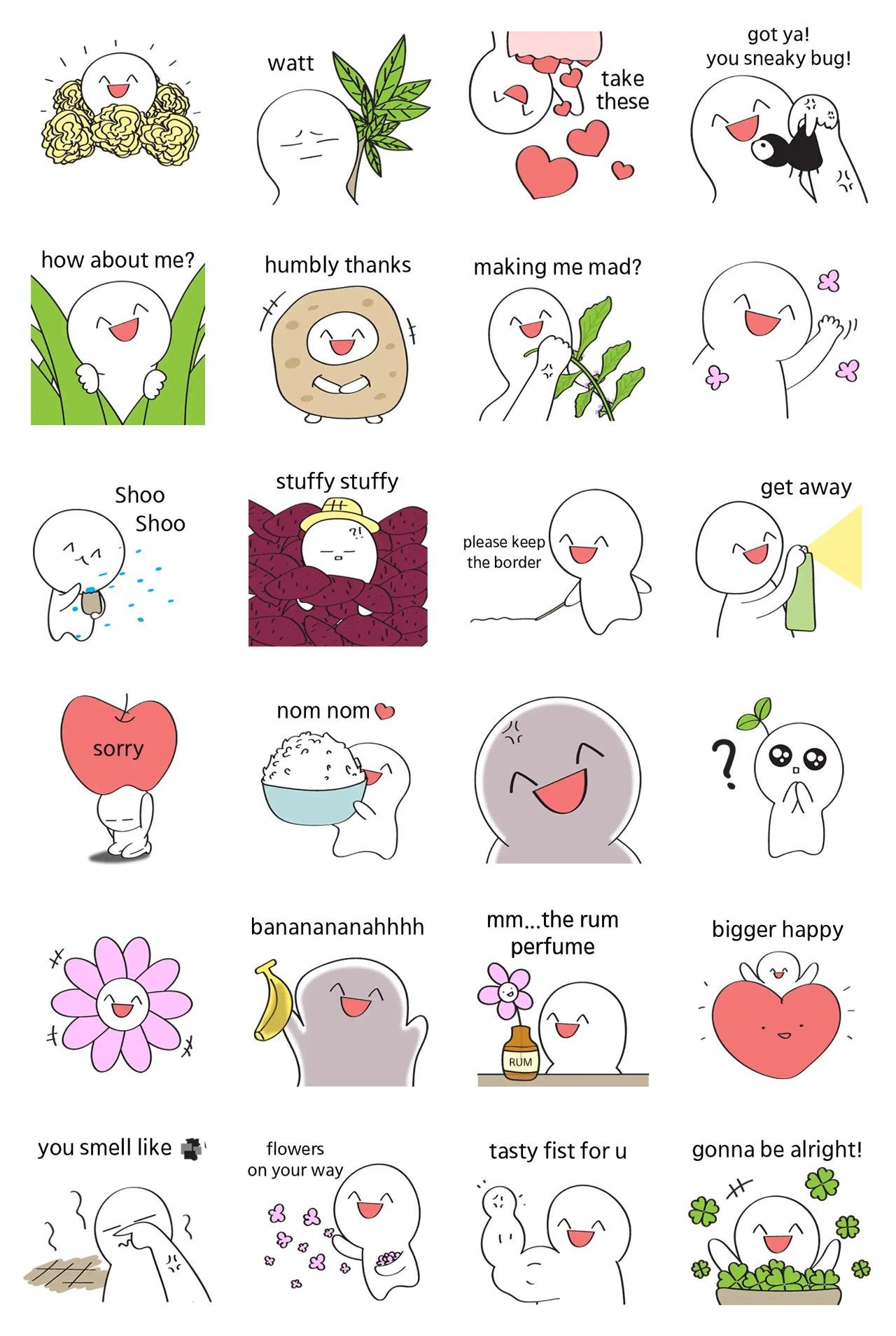 Funny smile man Animation/Cartoon sticker pack for Whatsapp, Telegram, Signal, and others chatting and message apps