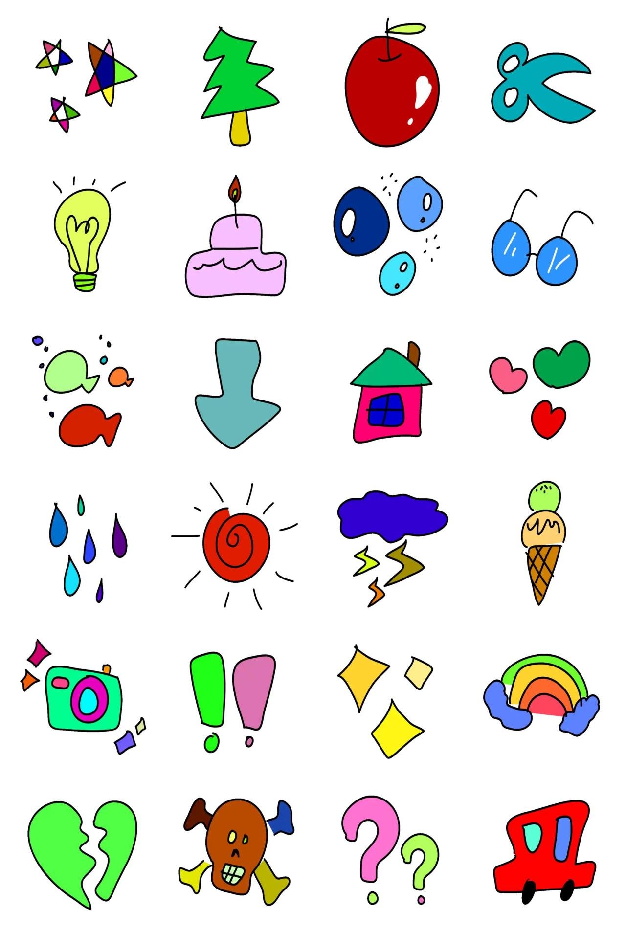 A childhood picture Etc. sticker pack for Whatsapp, Telegram, Signal, and others chatting and message apps