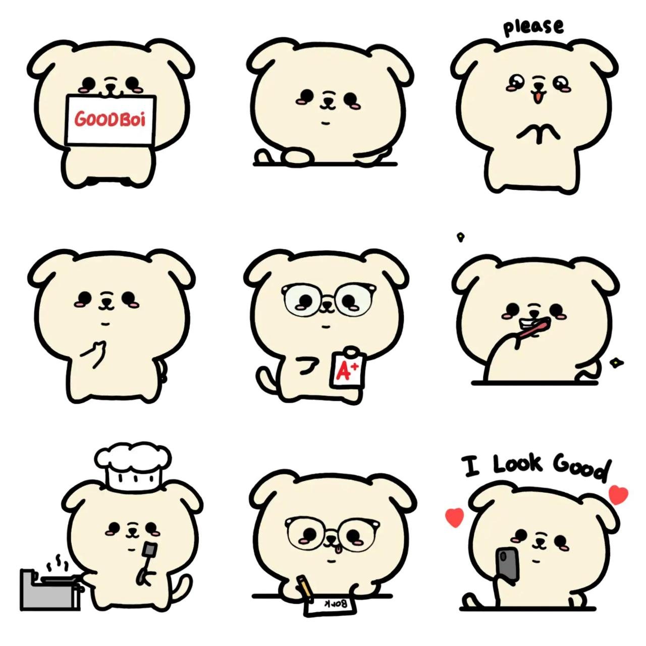 Goodboi Animation/Cartoon,Animals sticker pack for Whatsapp, Telegram, Signal, and others chatting and message apps