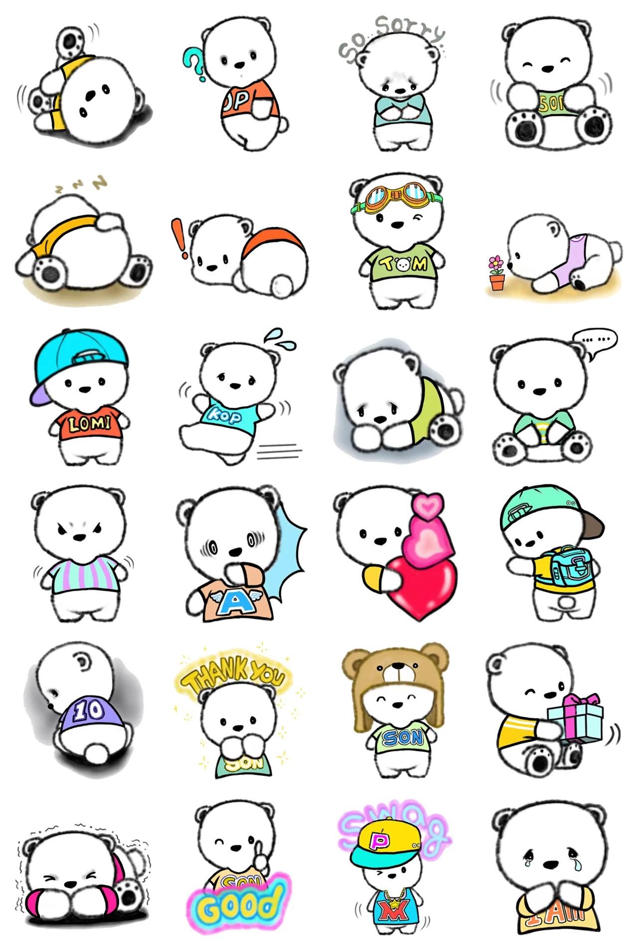 Baby Bear Rubo Animals sticker pack for Whatsapp, Telegram, Signal, and others chatting and message apps