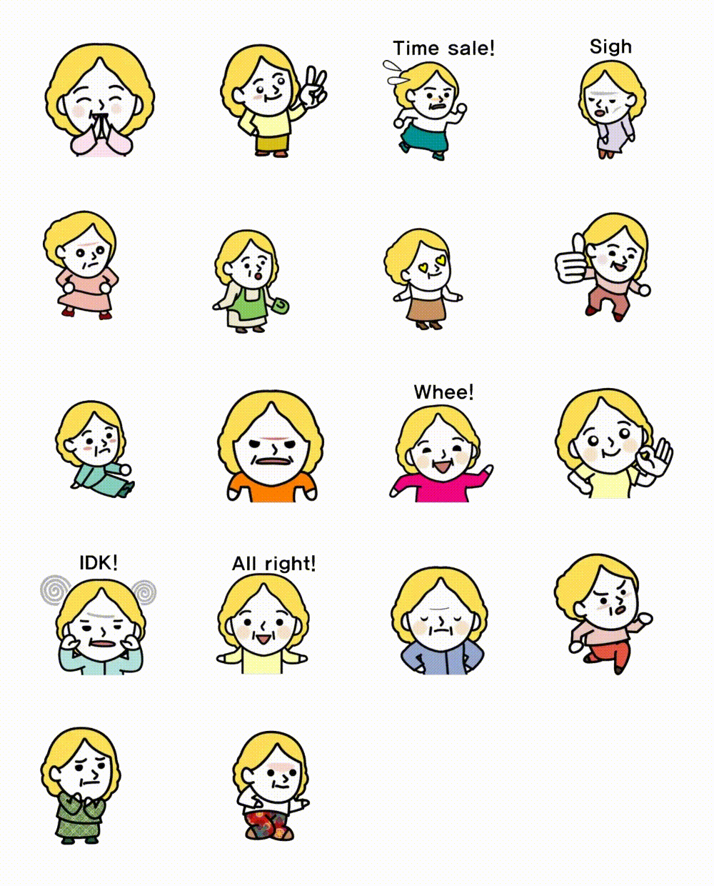 Dear active mother Animation/Cartoon,People,Celebrity sticker pack for Whatsapp, Telegram, Signal, and others chatting and message apps