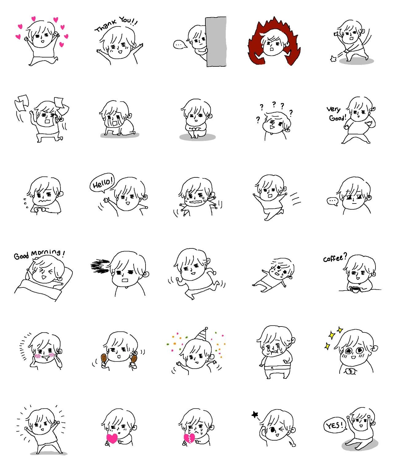 Dundin Sticker 1 Animation/Cartoon,People sticker pack for Whatsapp, Telegram, Signal, and others chatting and message apps