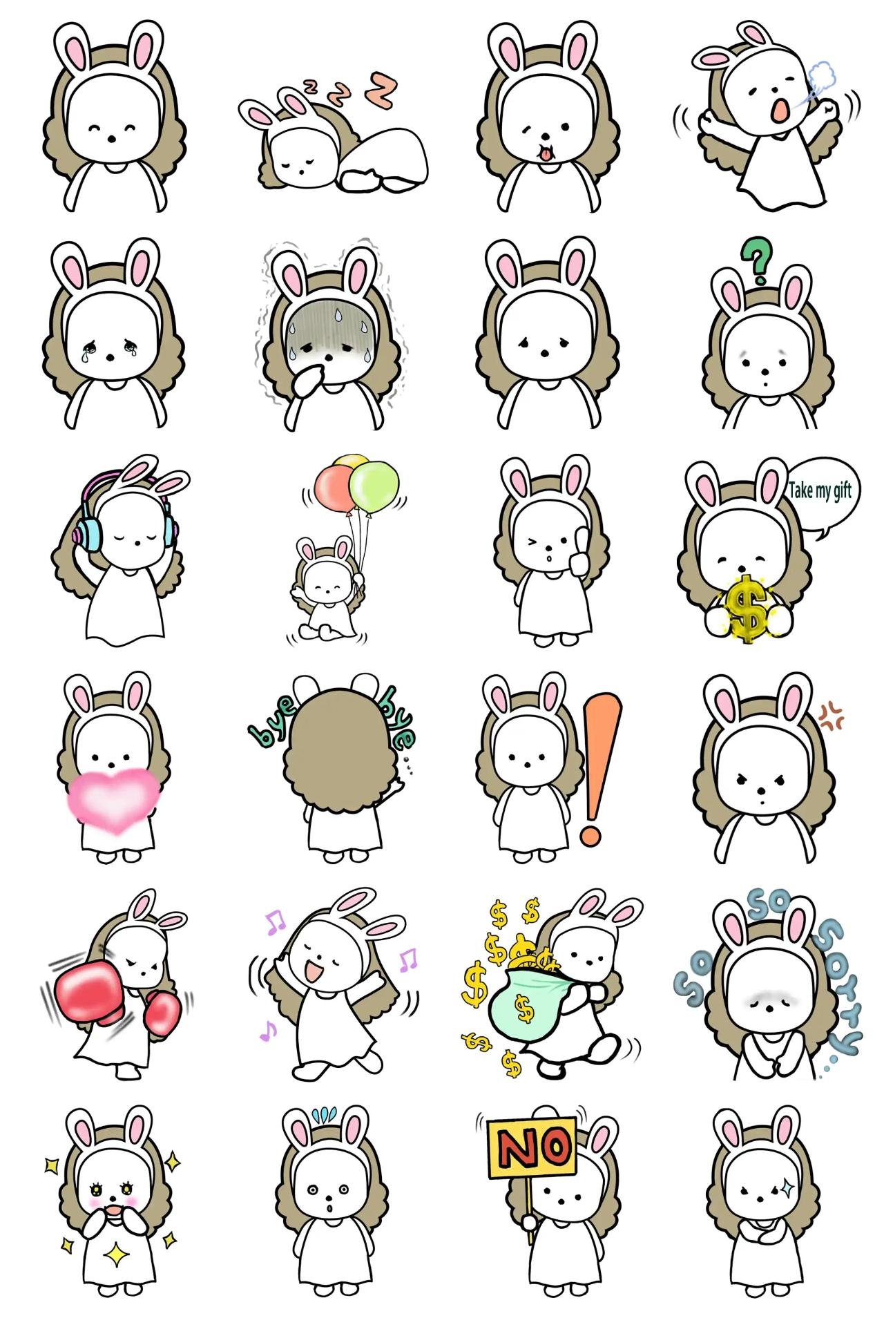 Bobi the Angel Animals sticker pack for Whatsapp, Telegram, Signal, and others chatting and message apps