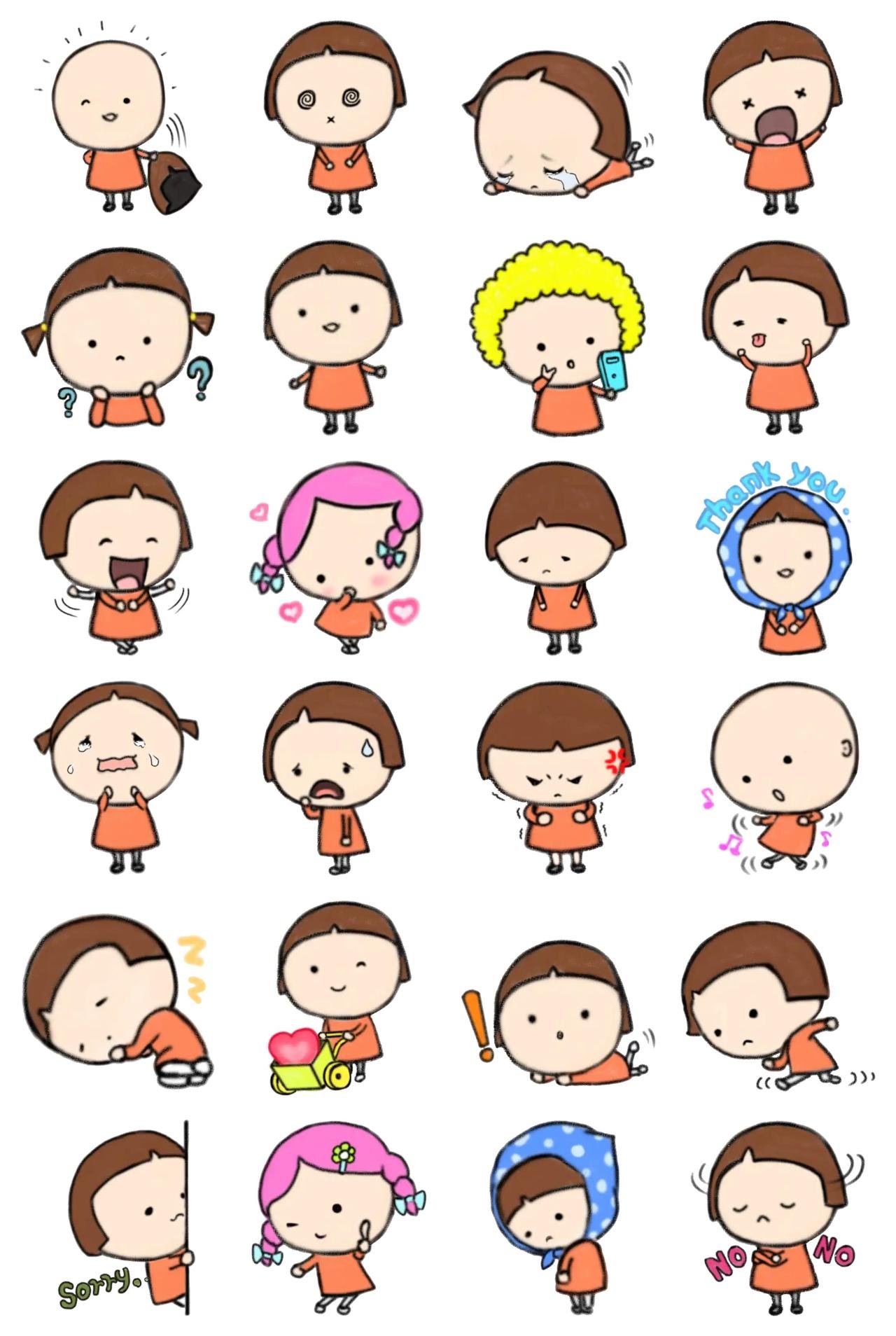 A mischievous child youngsooni People sticker pack for Whatsapp, Telegram, Signal, and others chatting and message apps