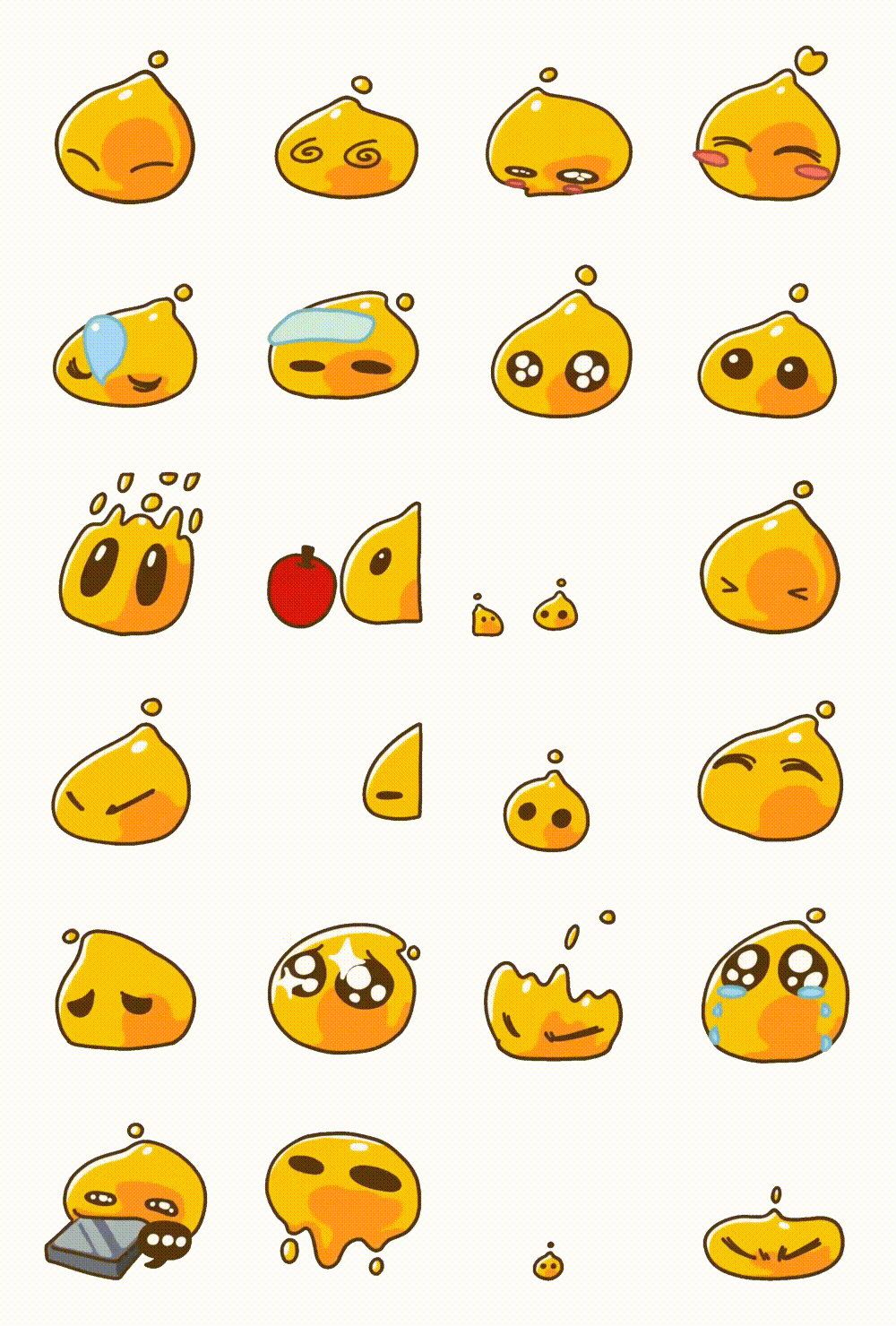Bouncy Yolk Animation/Cartoon,Gag,Food/Drink,Etc sticker pack for Whatsapp, Telegram, Signal, and others chatting and message apps