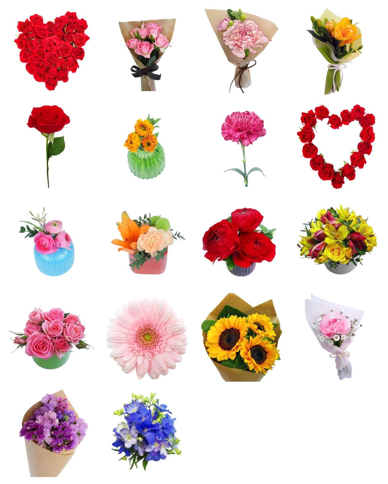 Real Flowers For Love Romance,Etc. sticker pack for Whatsapp, Telegram, Signal, and others chatting and message apps