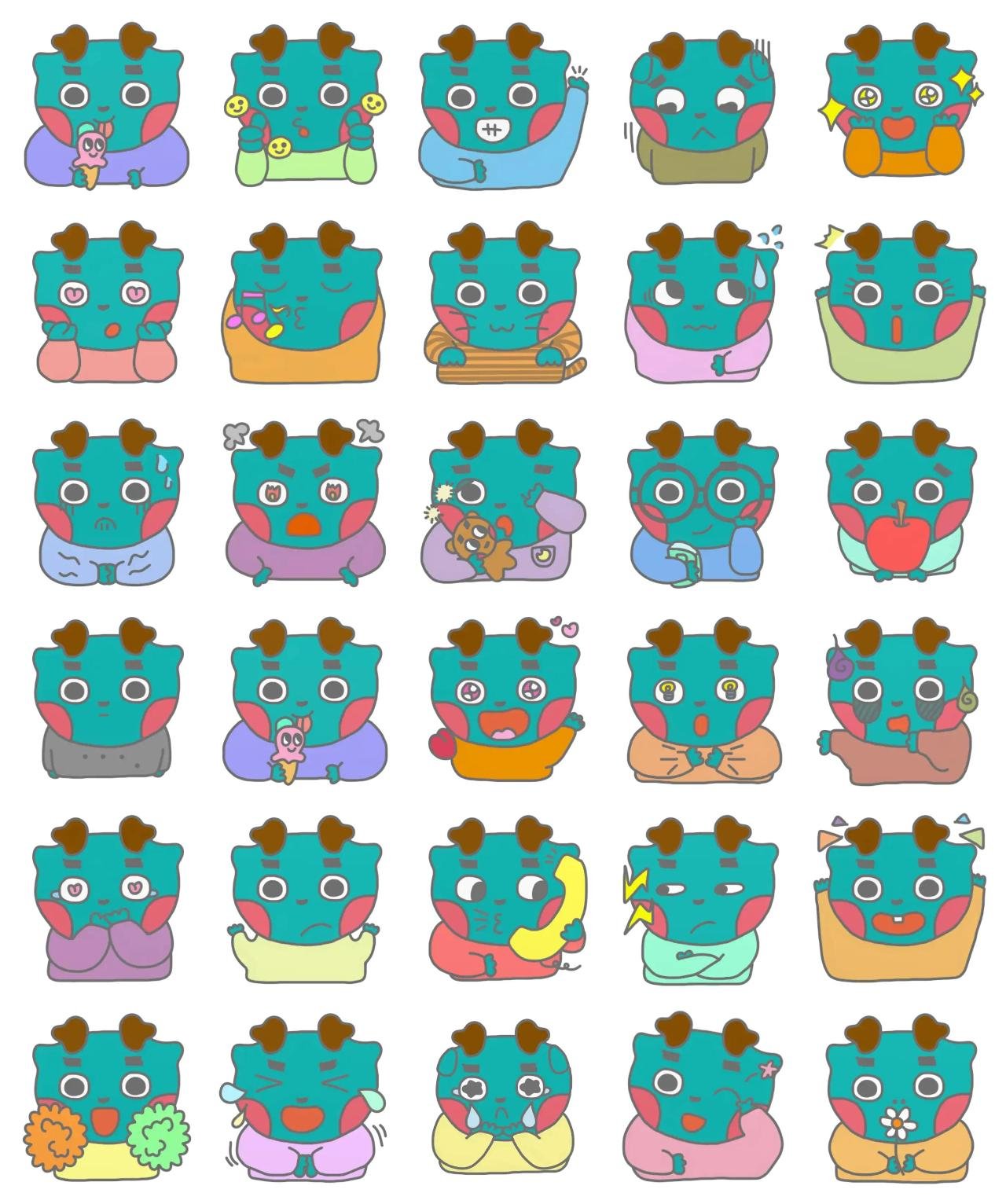Hello Angdangi Animation/Cartoon,Phrases sticker pack for Whatsapp, Telegram, Signal, and others chatting and message apps