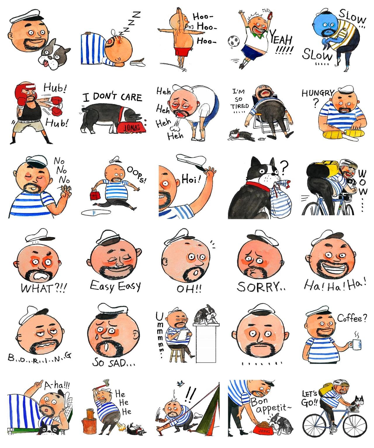 Grego & Jonas Animals,People sticker pack for Whatsapp, Telegram, Signal, and others chatting and message apps