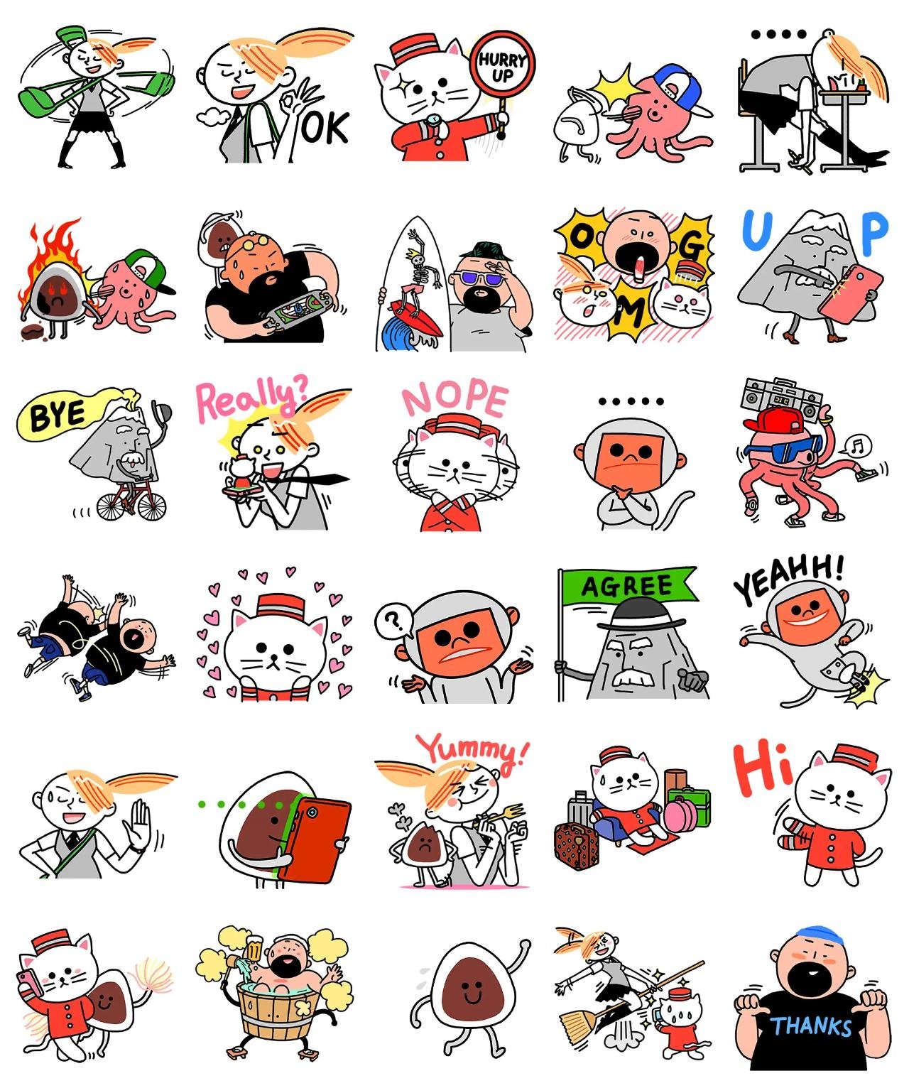 Island J Animals,Gag sticker pack for Whatsapp, Telegram, Signal, and others chatting and message apps