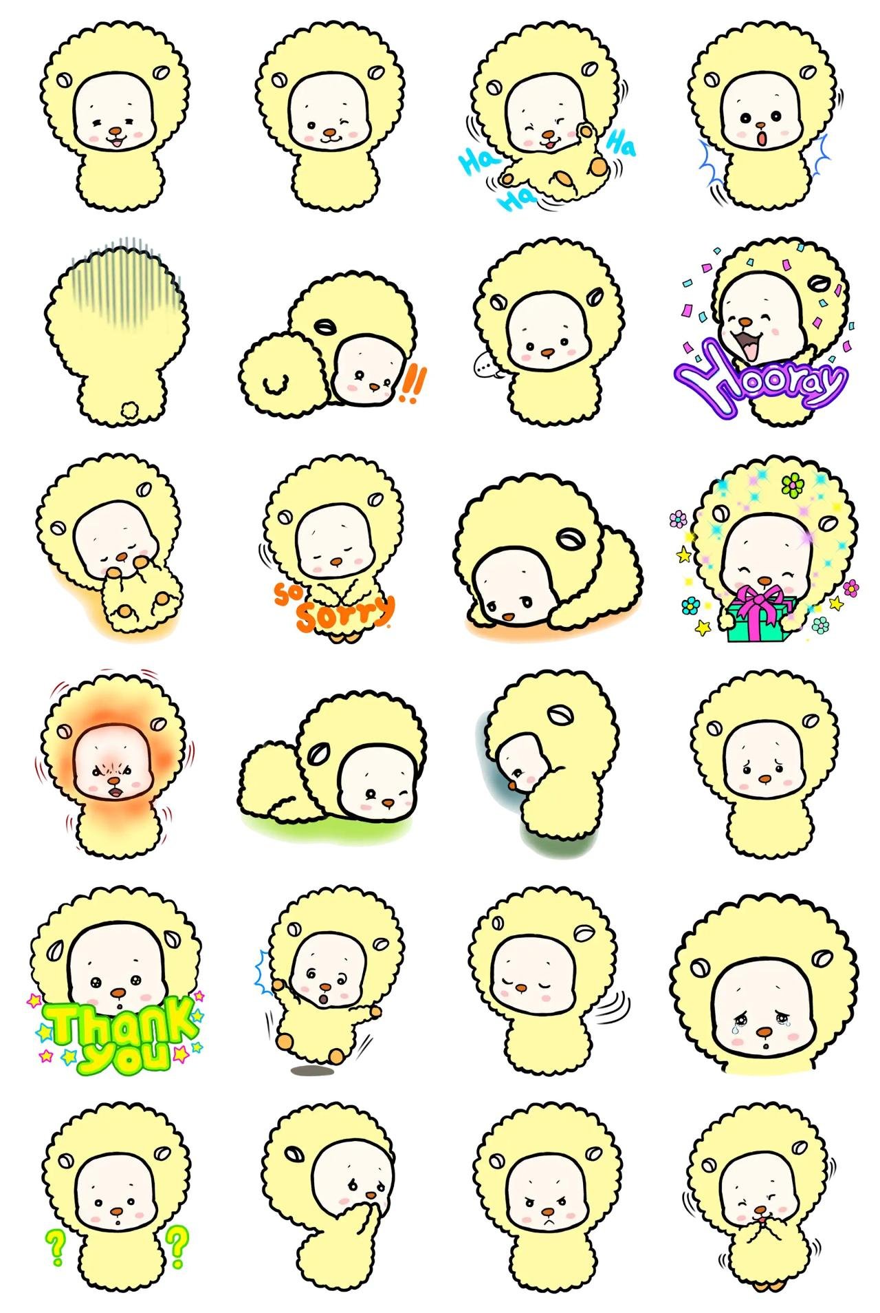 Baby sheep Boksiri Animals sticker pack for Whatsapp, Telegram, Signal, and others chatting and message apps