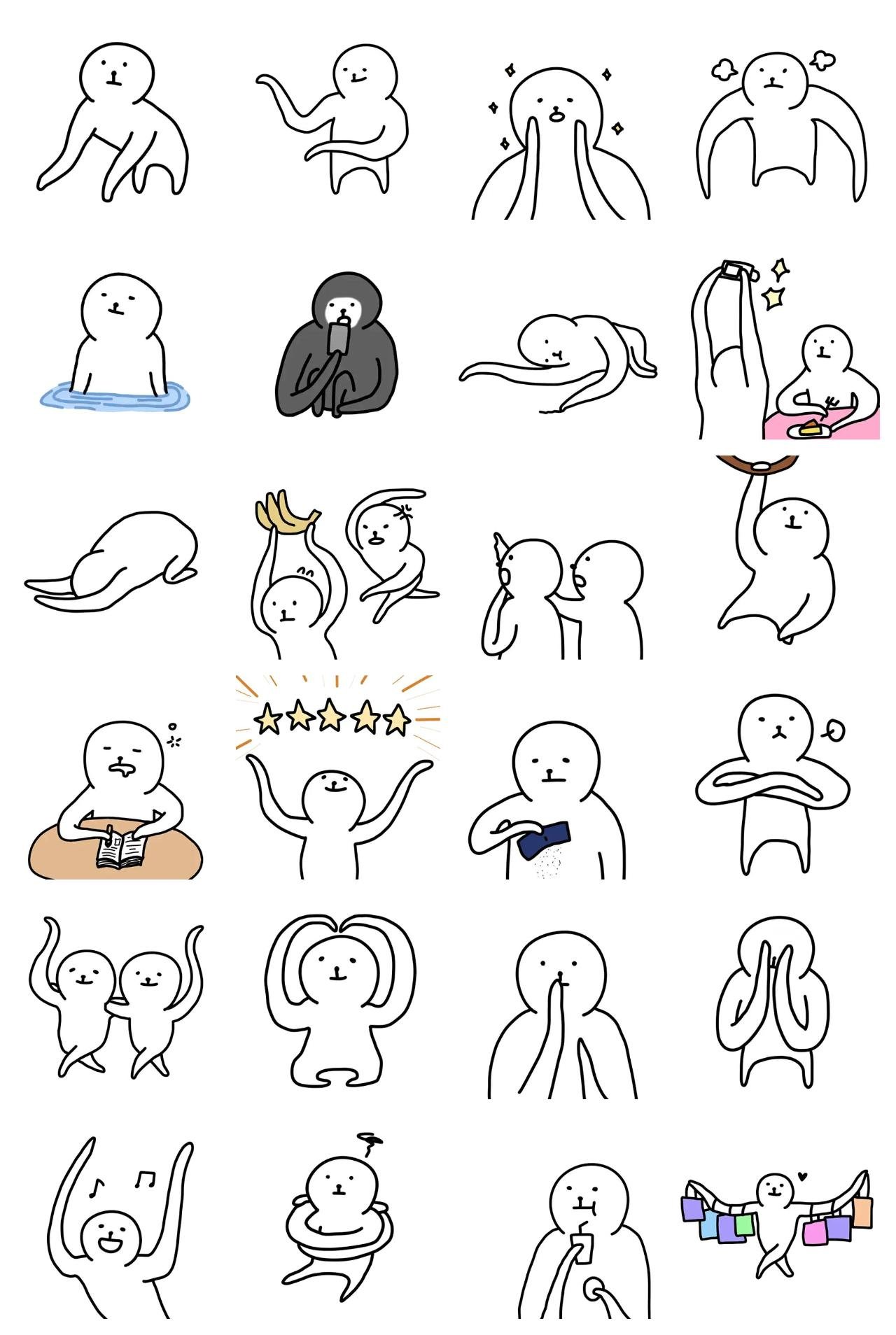 A Cute Sloth Ronnie Animals sticker pack for Whatsapp, Telegram, Signal, and others chatting and message apps