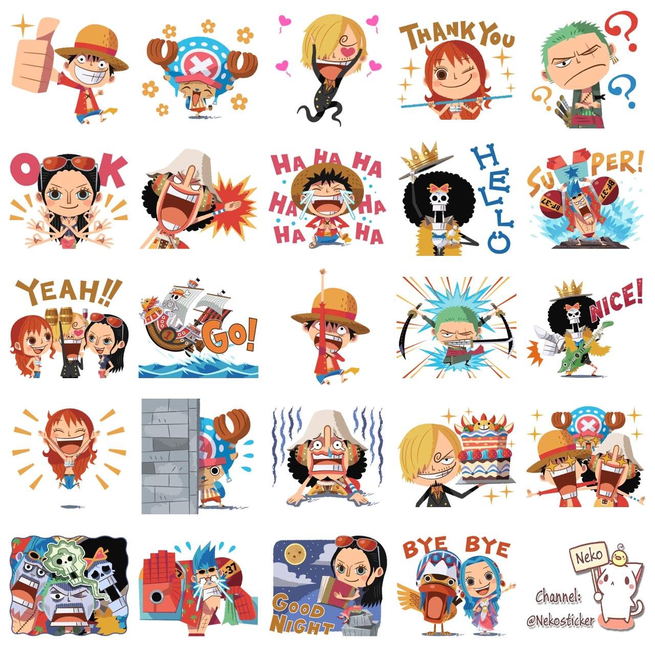 One Piece #13 Anime, One Piece sticker pack for Whatsapp, Telegram, Signal, and others chatting and message apps