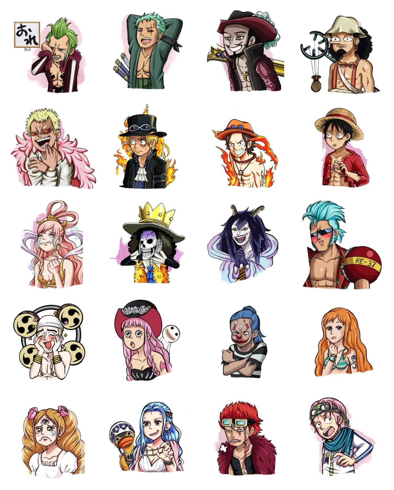 One Piece #19 Anime, One Piece sticker pack for Whatsapp, Telegram, Signal, and others chatting and message apps