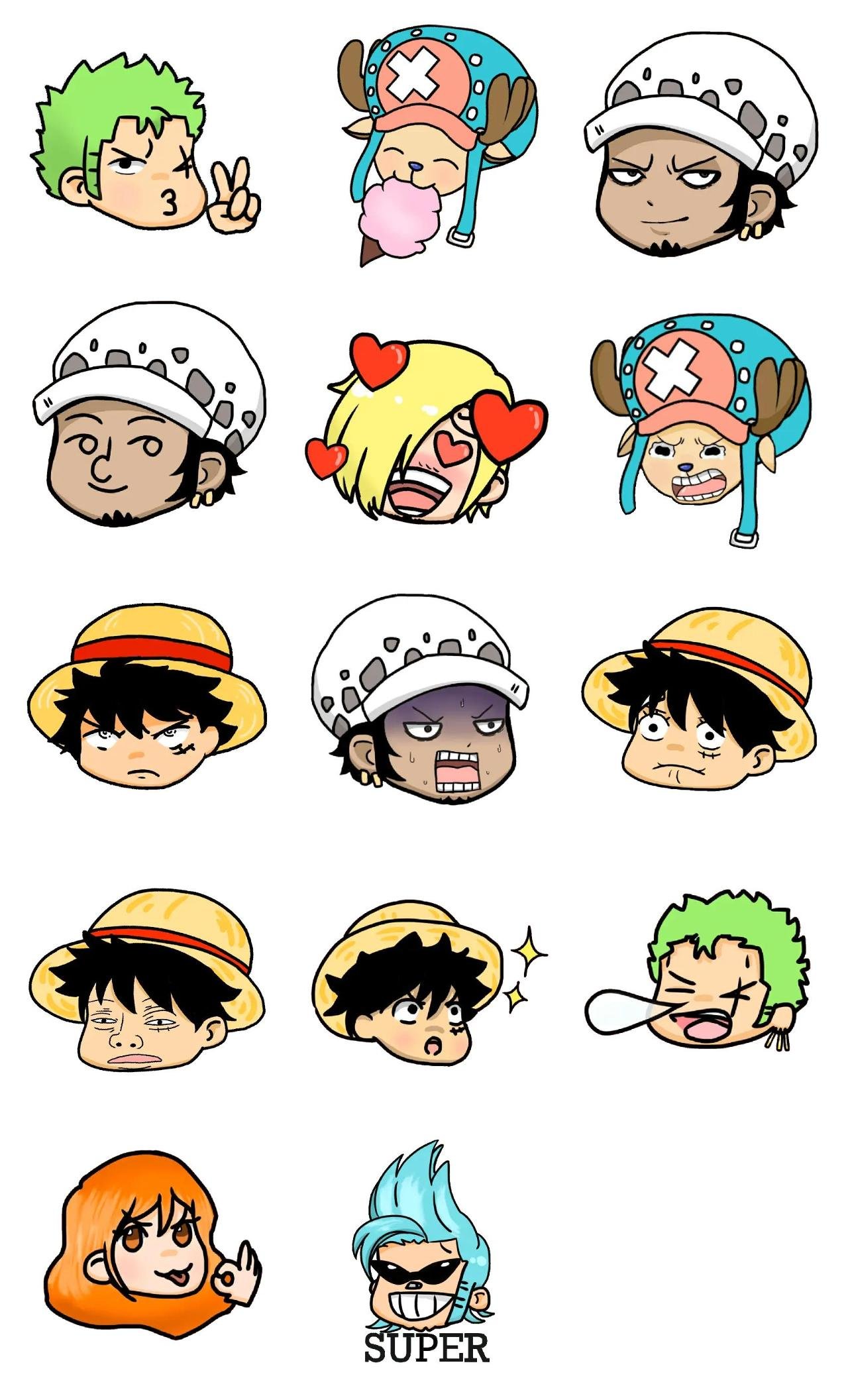 One Piece #20 Anime, One Piece sticker pack for Whatsapp, Telegram, Signal, and others chatting and message apps