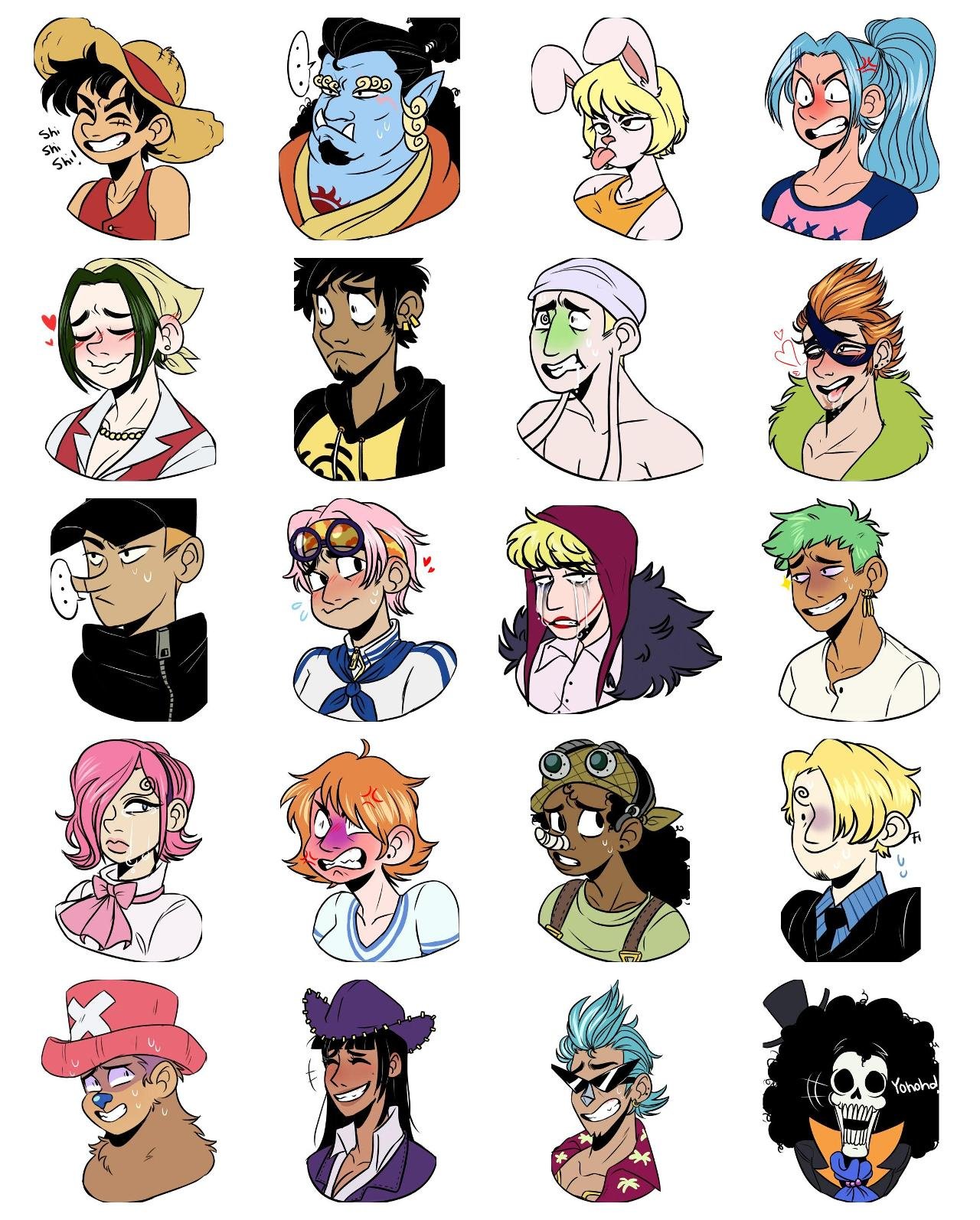 One Piece #35 Anime, One Piece sticker pack for Whatsapp, Telegram, Signal, and others chatting and message apps