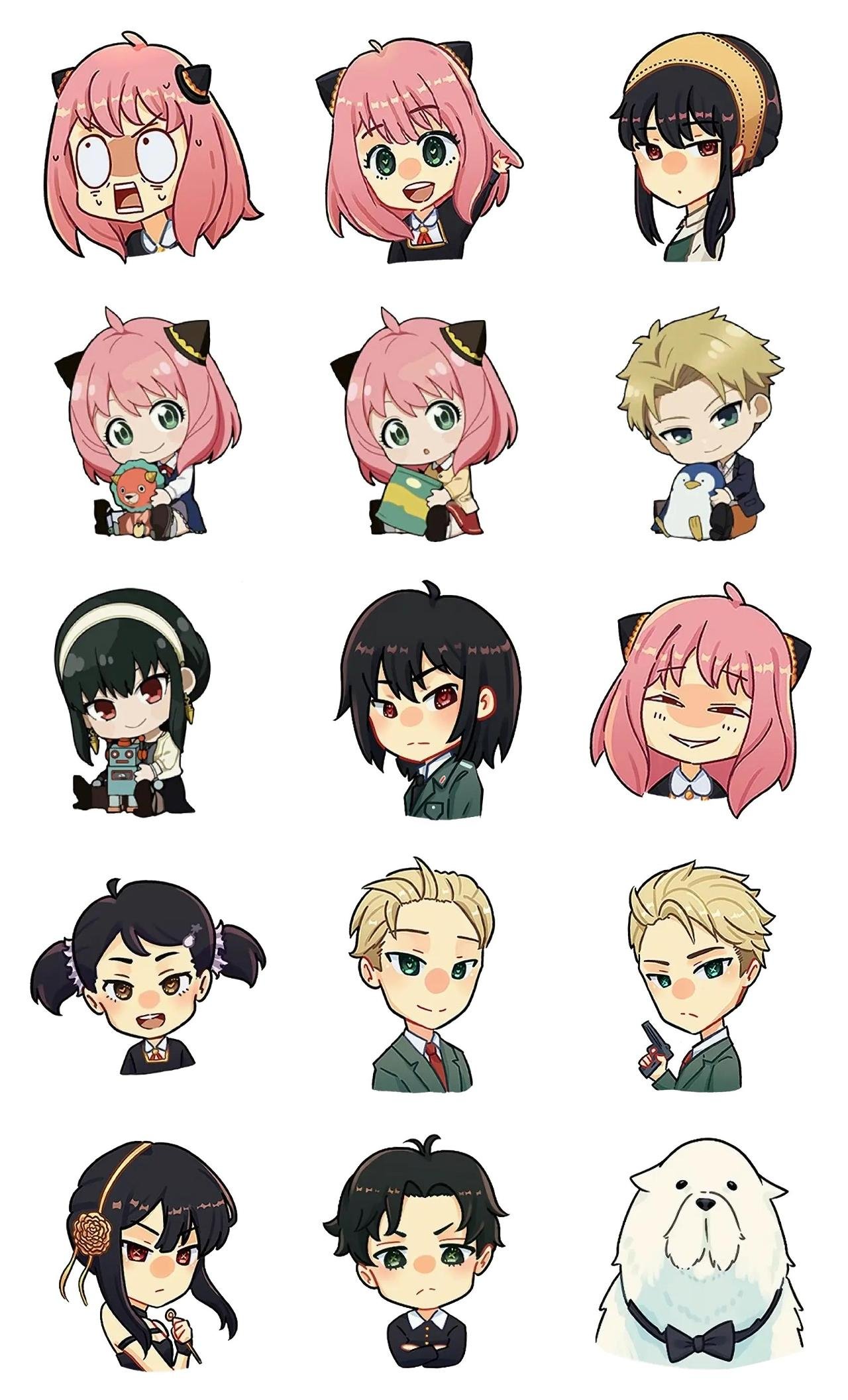 Spy x Family #14 Anime, Spy x Family sticker pack for Whatsapp, Telegram, Signal, and others chatting and message apps