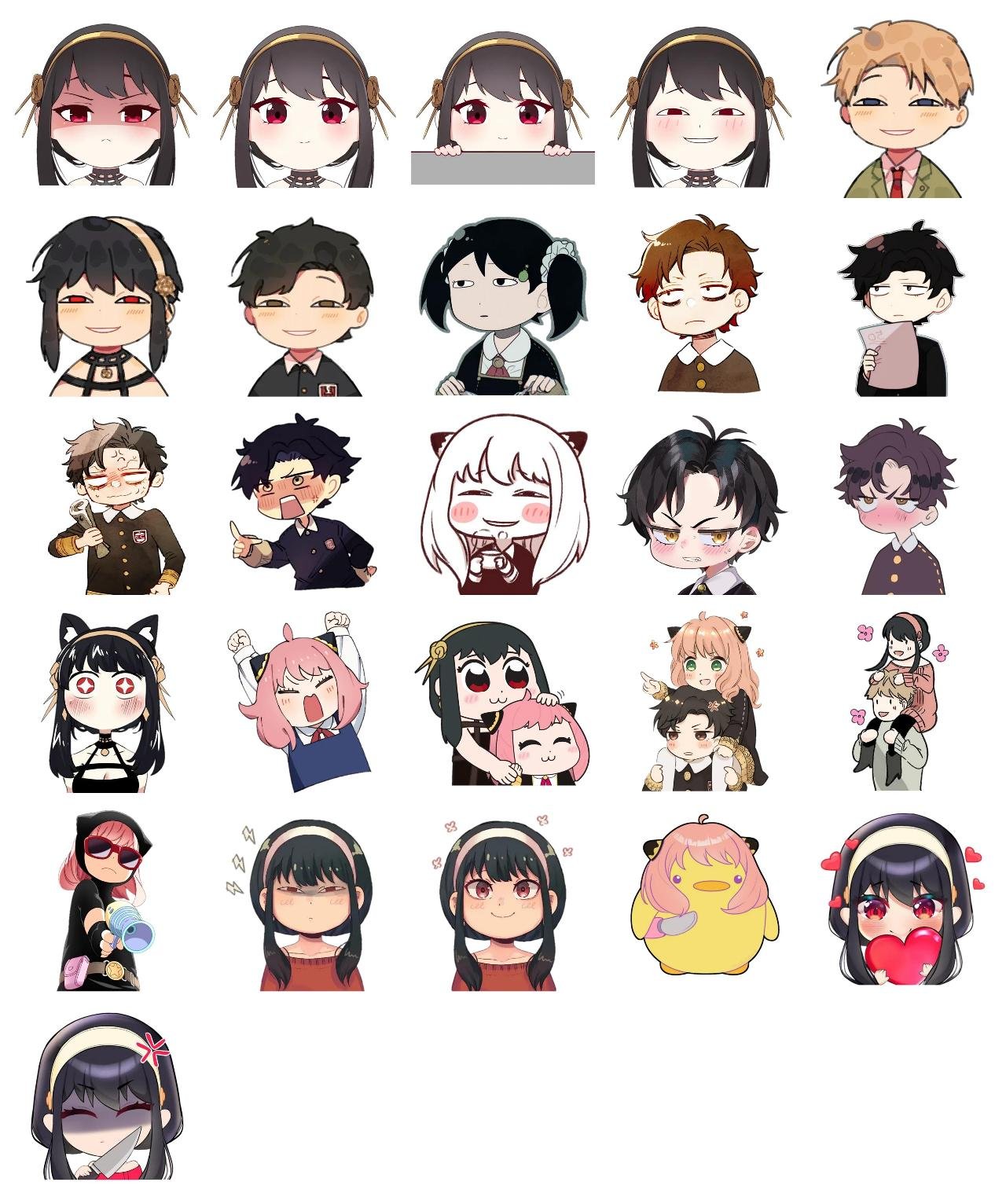 Spy x Family #9 Anime, Spy x Family sticker pack for Whatsapp, Telegram, Signal, and others chatting and message apps