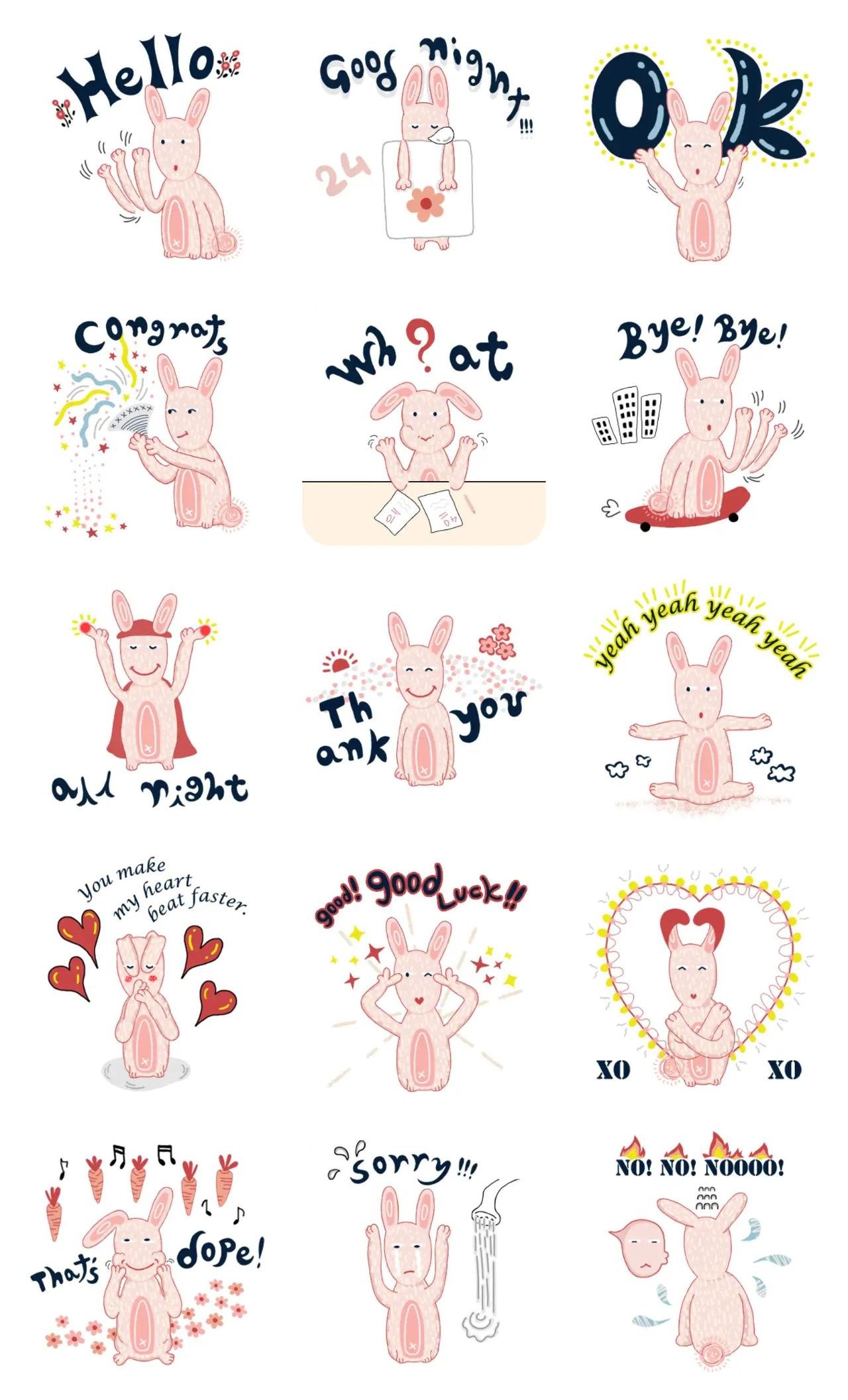 Lucky bonghee Animals,Etc. sticker pack for Whatsapp, Telegram, Signal, and others chatting and message apps