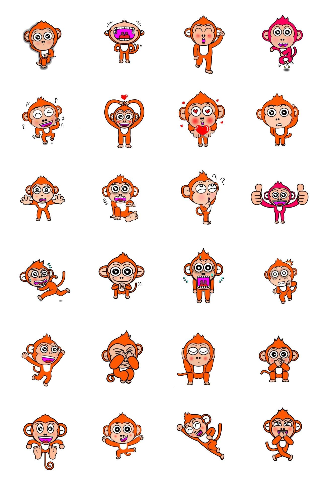 HappyMong Animals sticker pack for Whatsapp, Telegram, Signal, and others chatting and message apps
